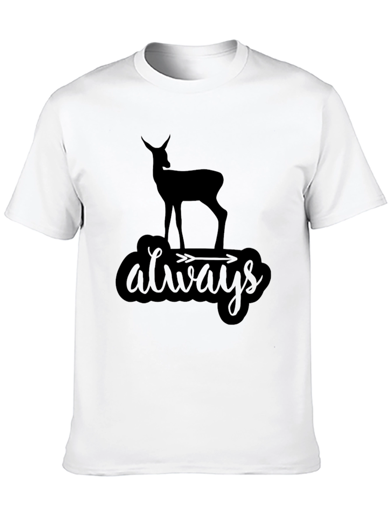 Black Always Deer Black Graphic Tee view 10