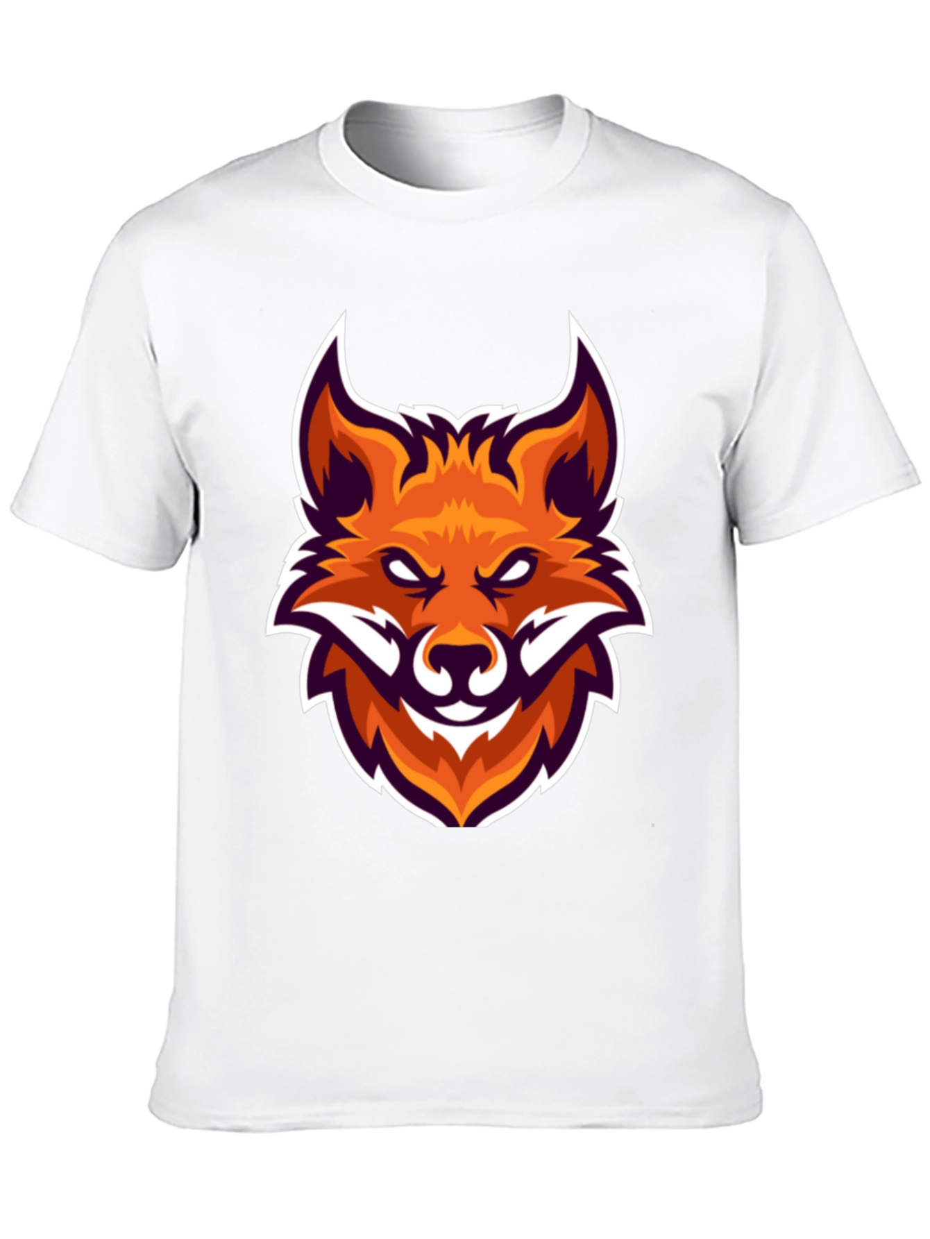 Black Black T-Shirt with Fox Head Graphic view 10