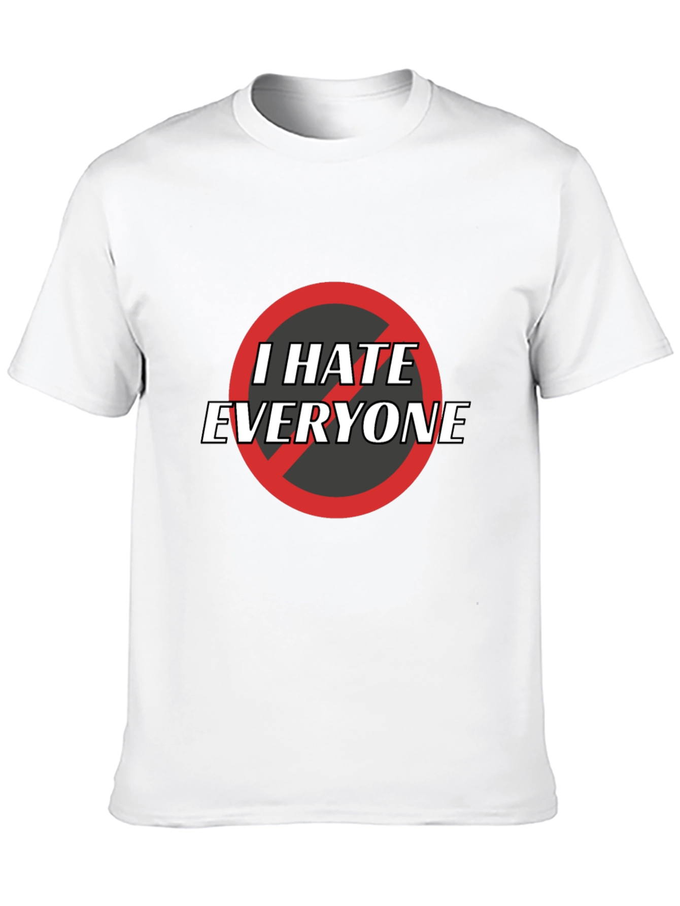 Black I Hate Everyone Graphic Tee - Black Cotton T-Shirt view 10