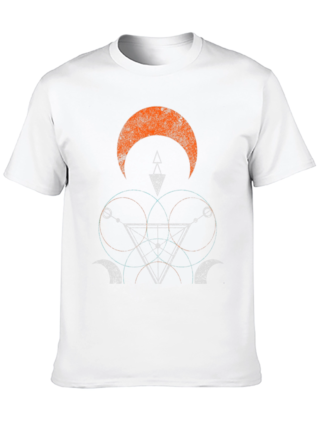 Black Geometric Graphic Print Black Tee view 10