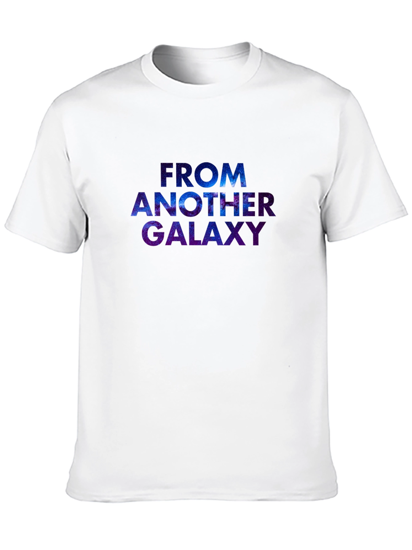 Black Galaxy Design Graphic T-Shirt view 10
