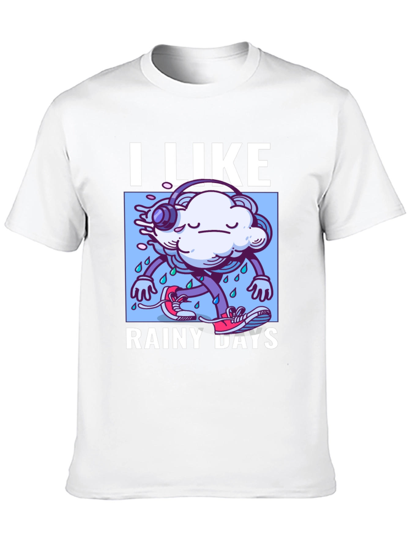 Black I Like Rainy Days Graphic T-Shirt view 10