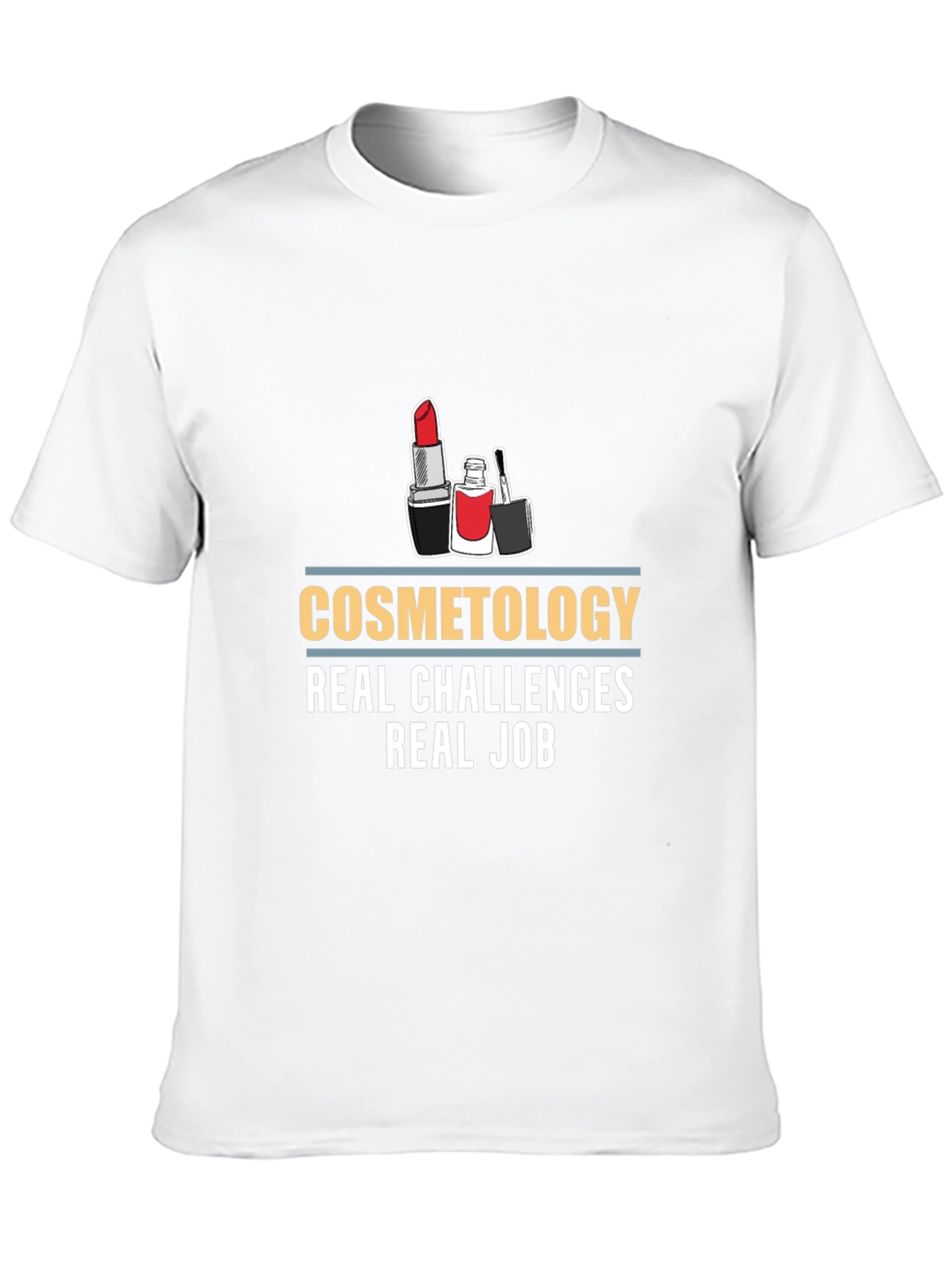 Black Cosmetology Real Challenges Black T-Shirt view 10
