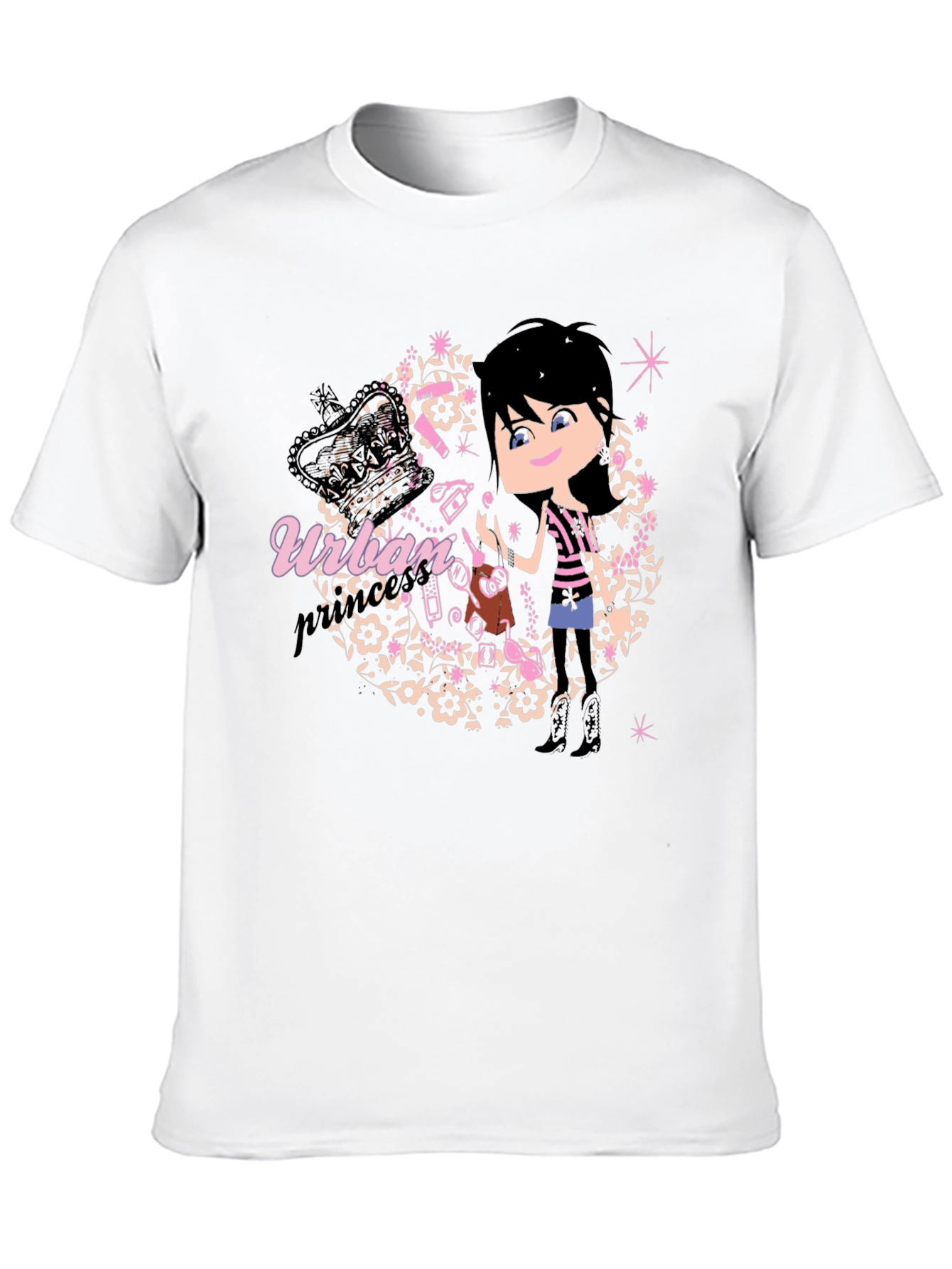 Black Urban Princess Black T-Shirt view 10