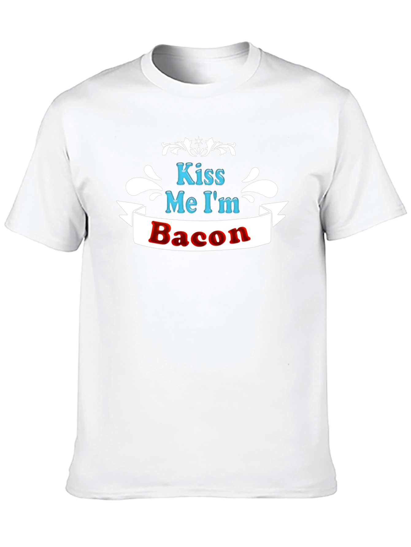 Black Kiss Me I'm Bacon - Funny T-Shirt view 10