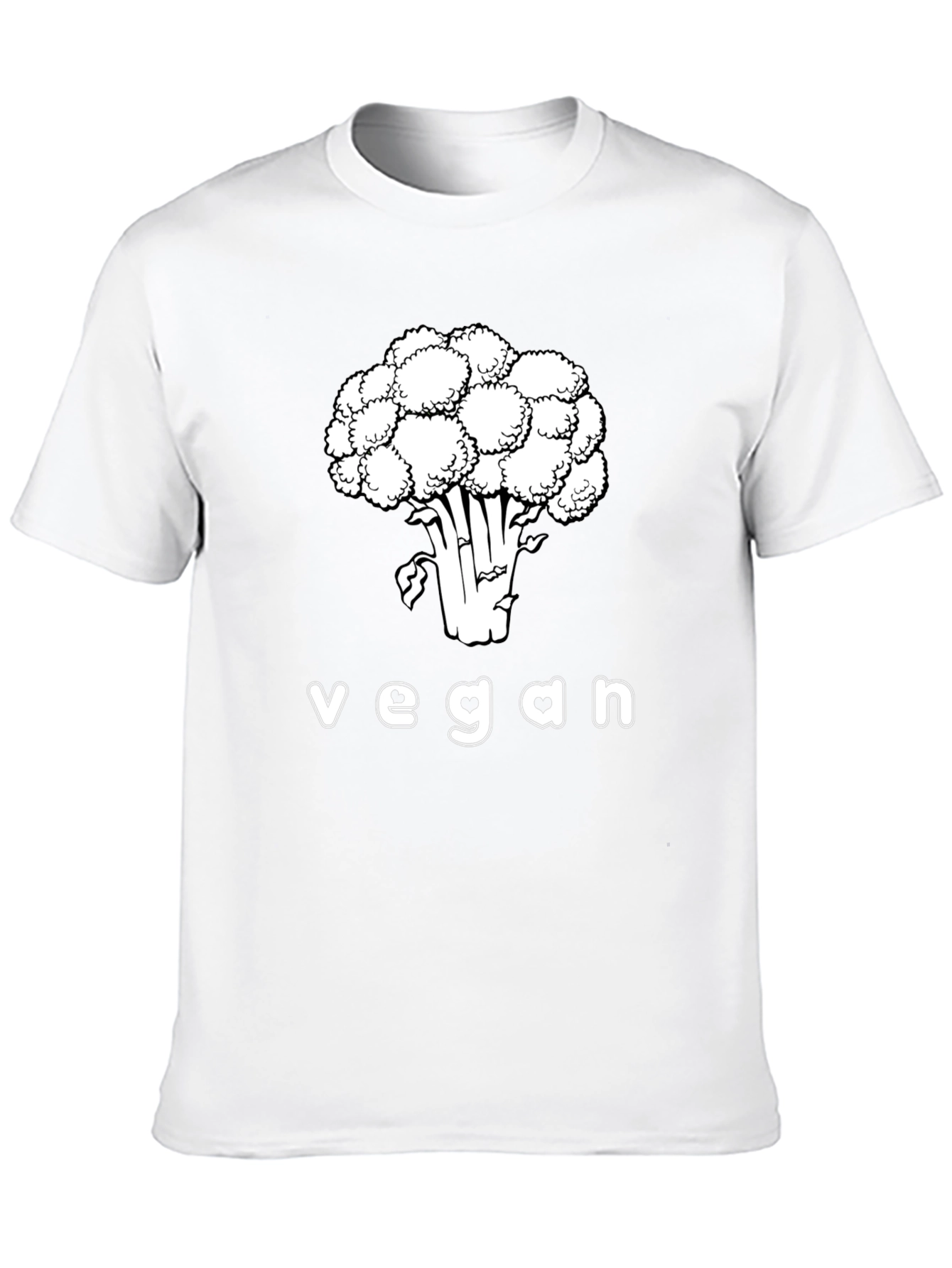 Black Vegan T-Shirt Cauliflower Graphic Tee view 10