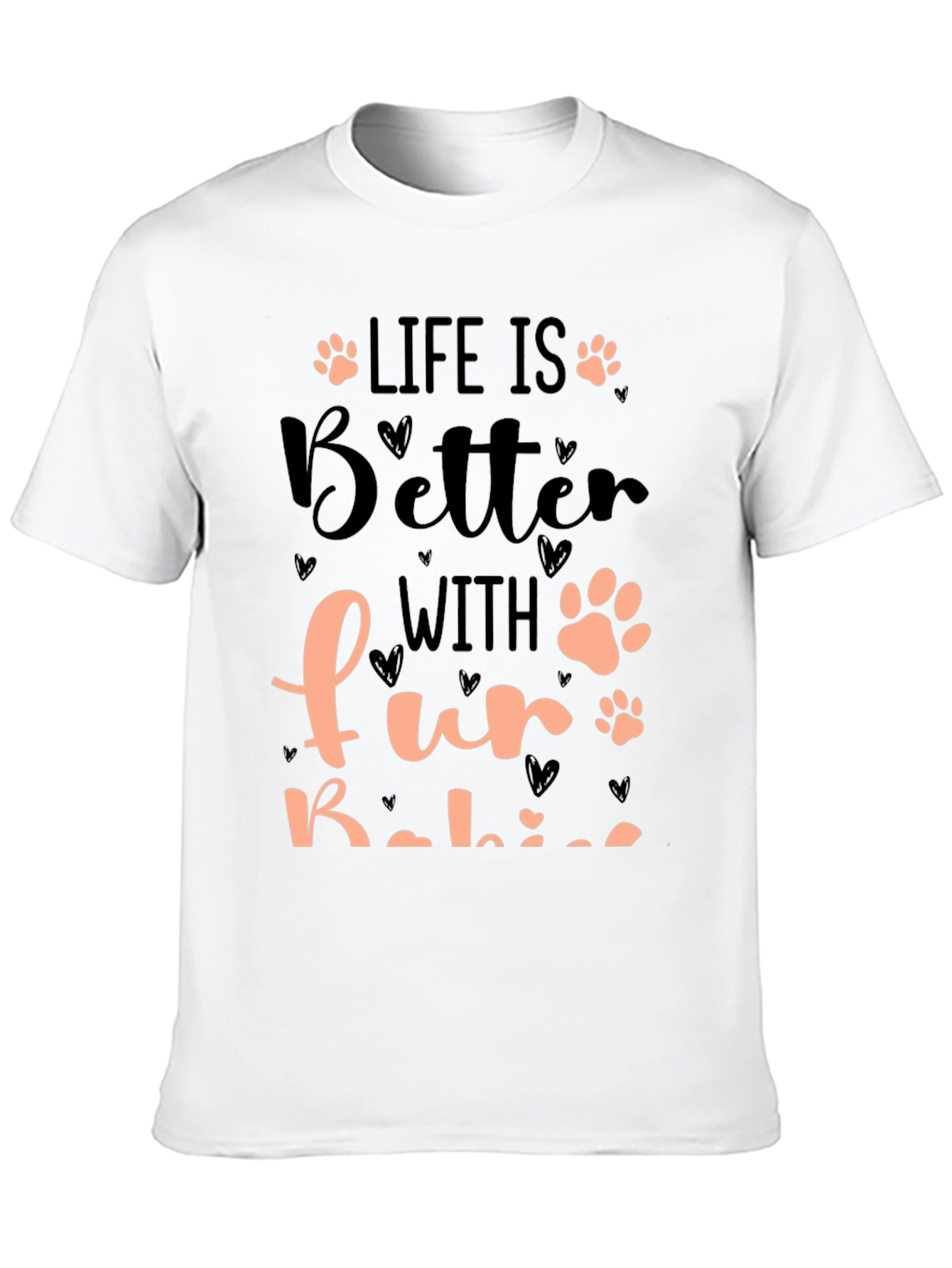 Black Life is Better with Fur Babies T-Shirt view 10