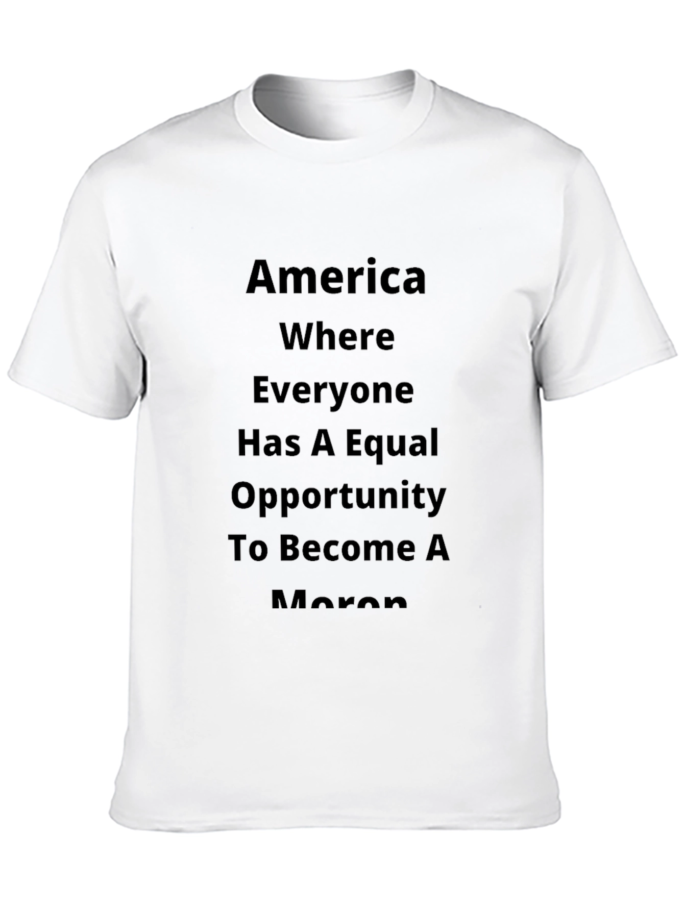 Black America Moron Opportunity Novelty T-Shirt view 10