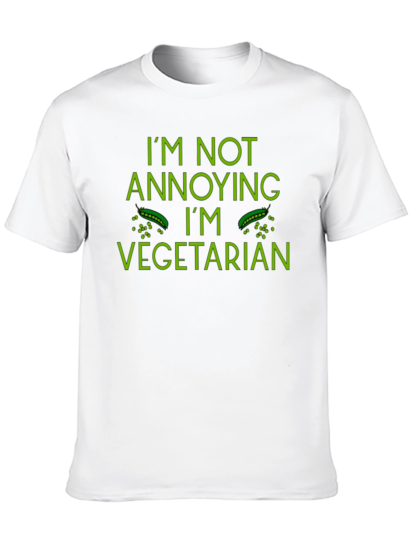 Black I'm Not Annoying I'm Vegetarian Funny T-Shirt view 10