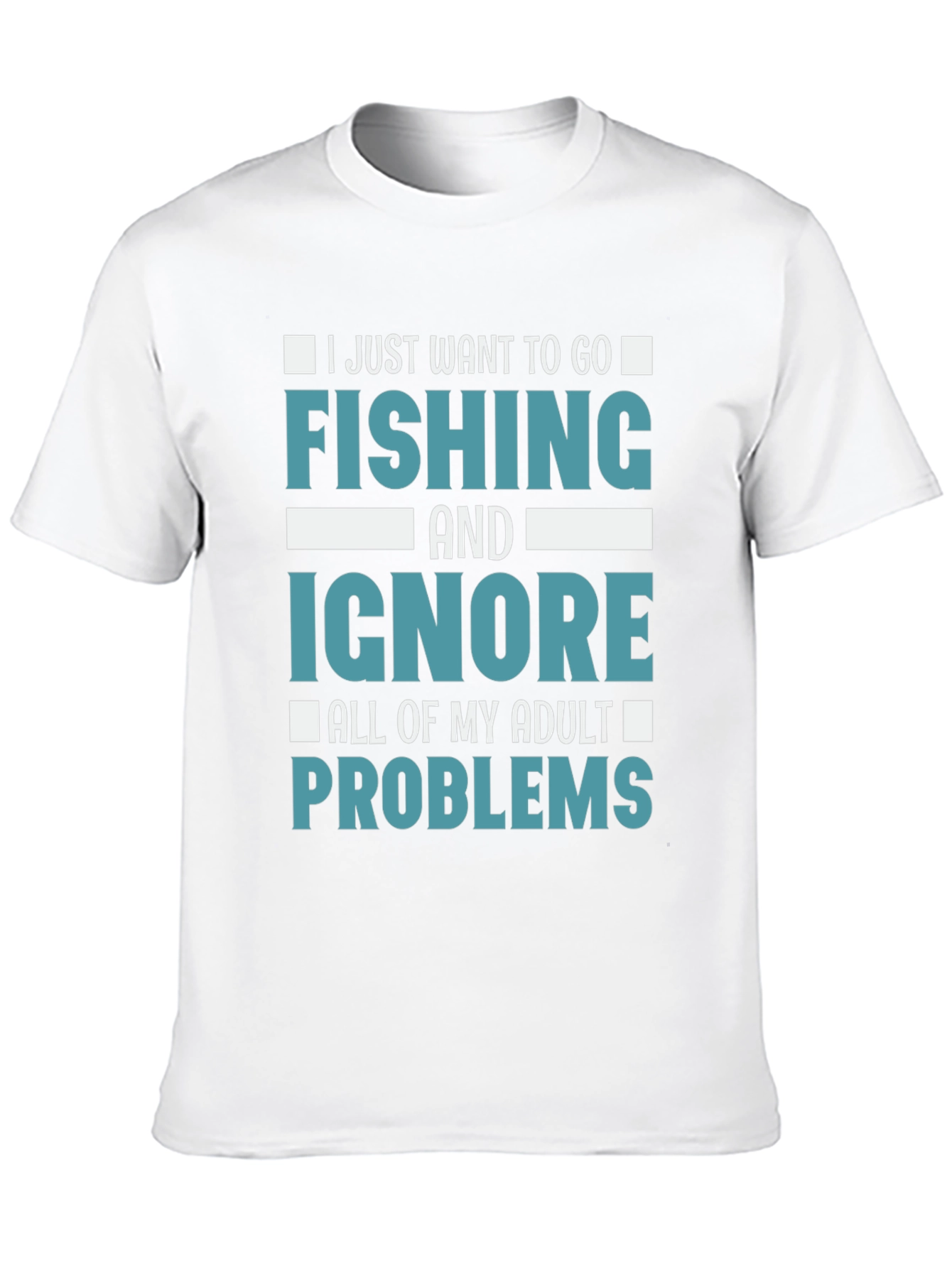 Black Fishing T-Shirt - Ignore Adult Problems Tee view 10