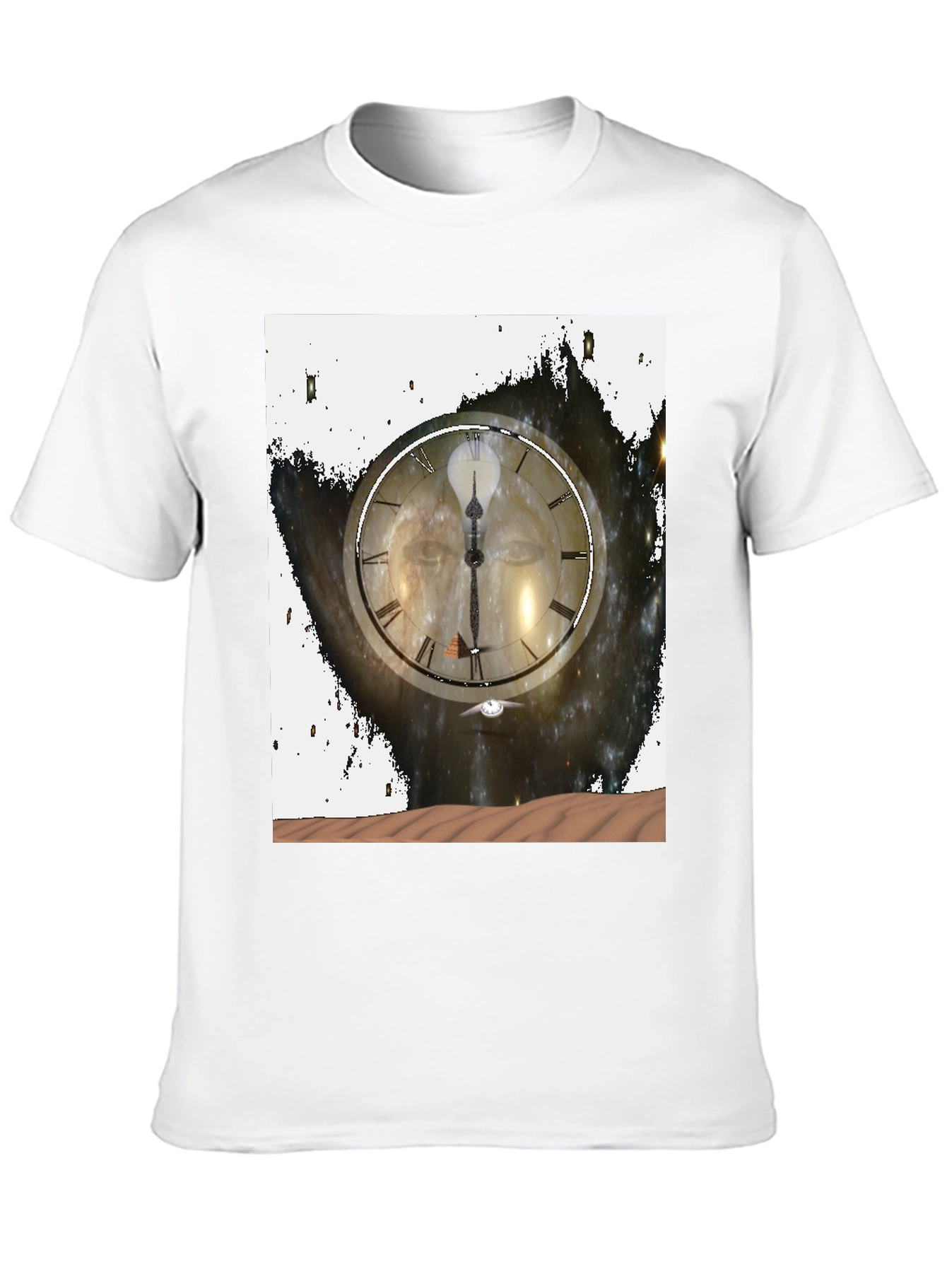 Black Time and Space Graphic Tee - Black Cotton Comfort view 10