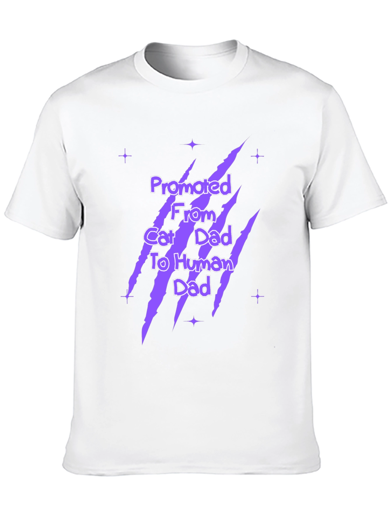 Black Promoted Cat Dad To Human Dad Black Graphic T-Shirt view 10