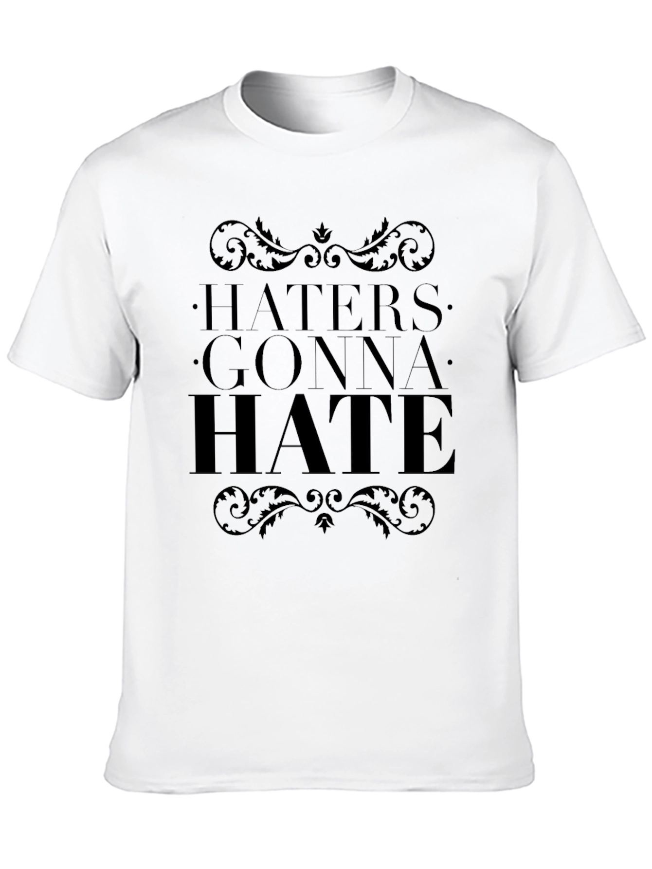 Black Haters Gonna Hate Graphic Tee - Black view 10
