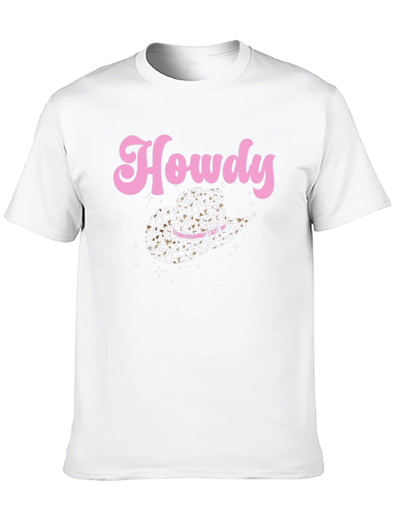 Black Howdy Leopard Cowboy Hat Graphic Tee view 10