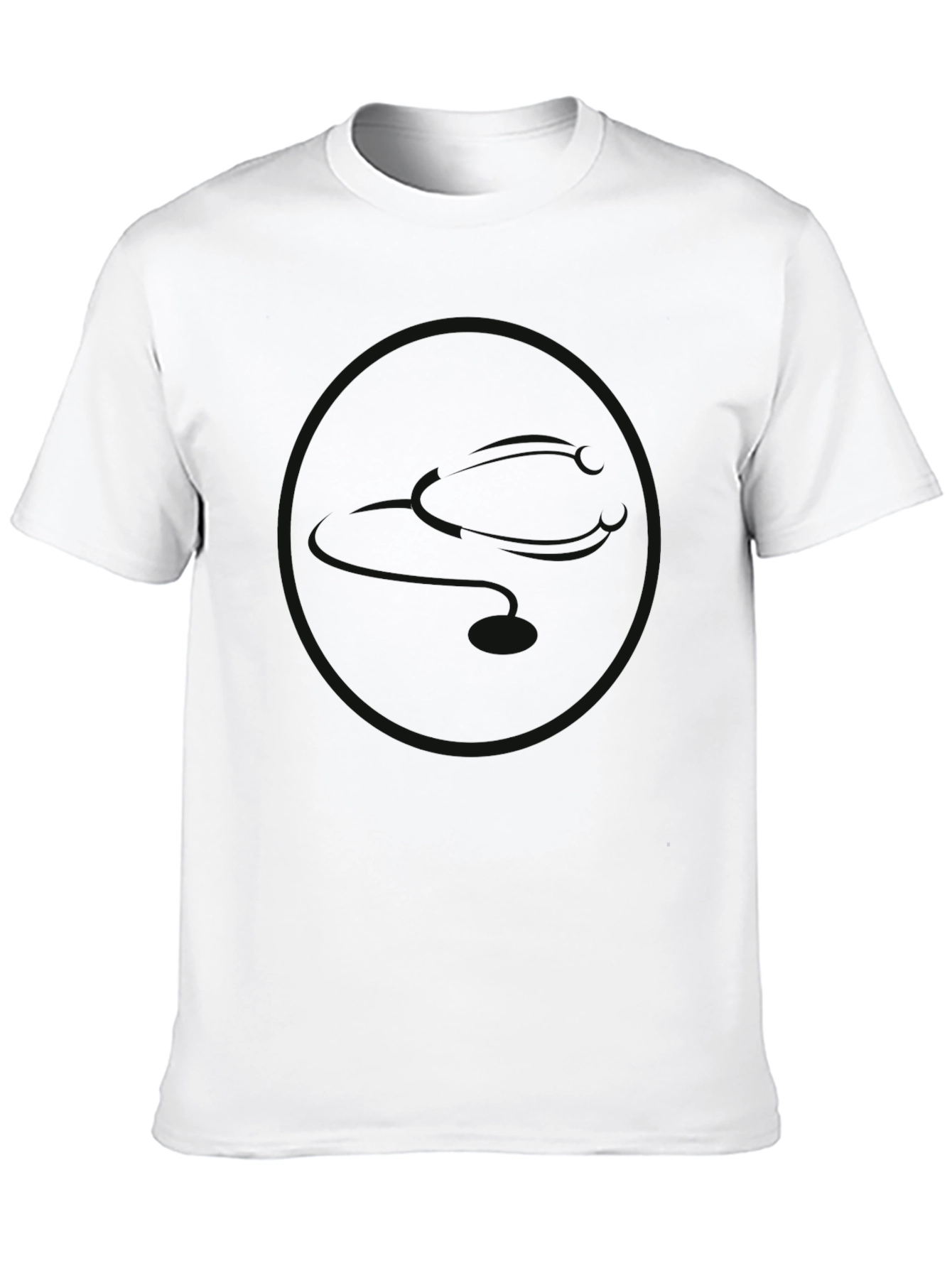 Black Men's Graphic Tee - Subtle Circle Design - Soft Cotton Blend view 10