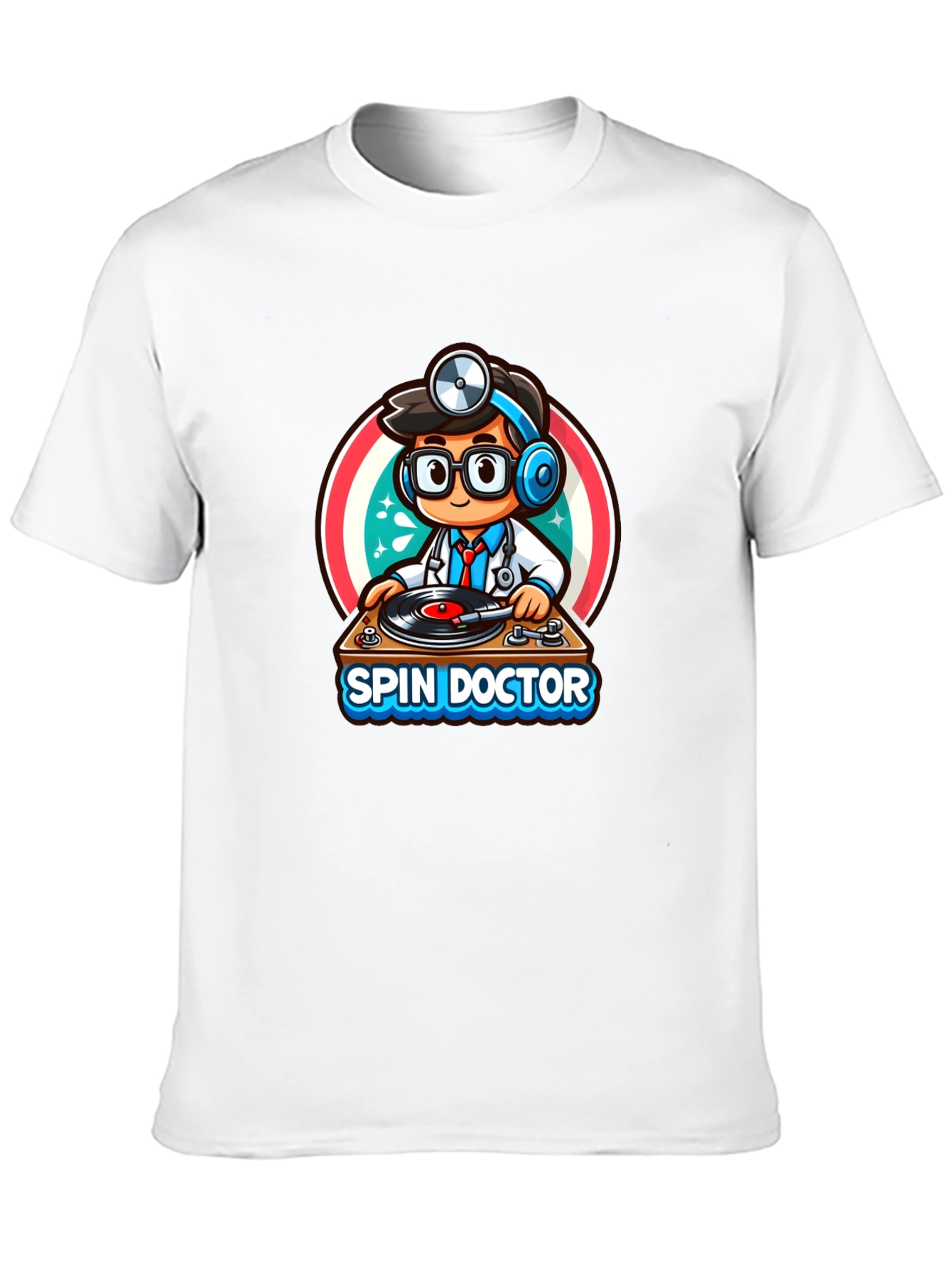 Spin Doctor T-Shirt - DJ Doctor Cartoon - 10