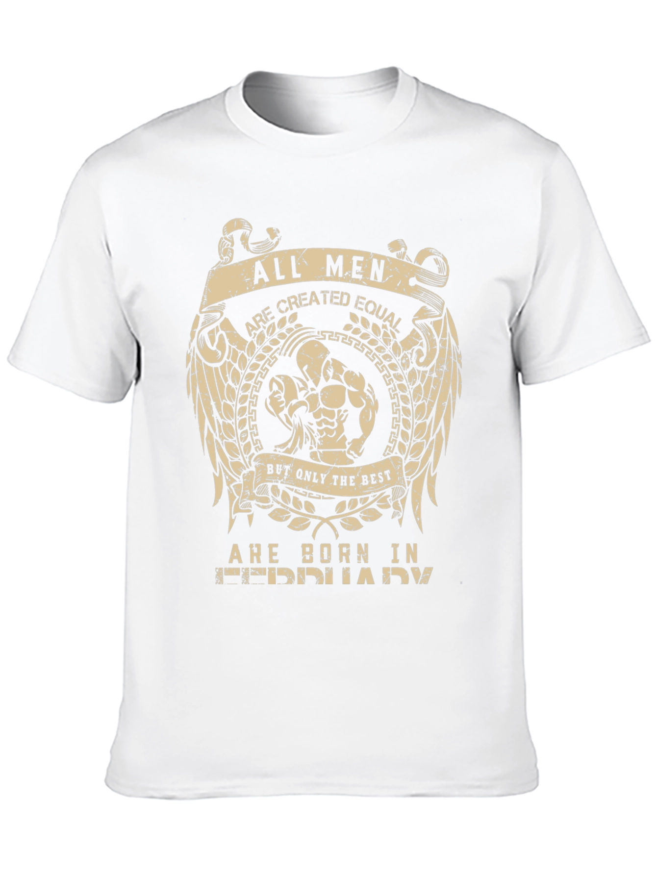 Black All Men Are Created Equal February Birthday T-Shirt view 10