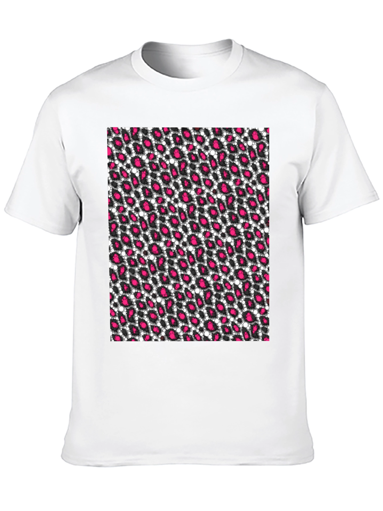 Black Black T-Shirt with Pink Leopard Print view 10