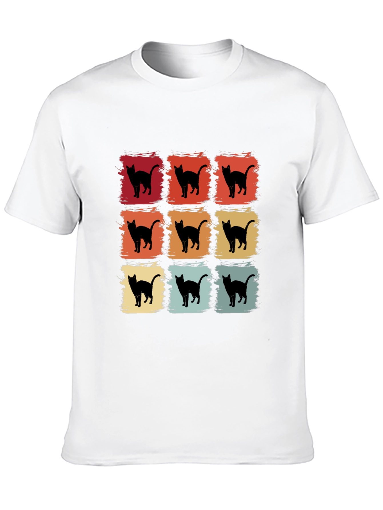 Black Retro Cat Graphic T-Shirt - Vintage Style view 10
