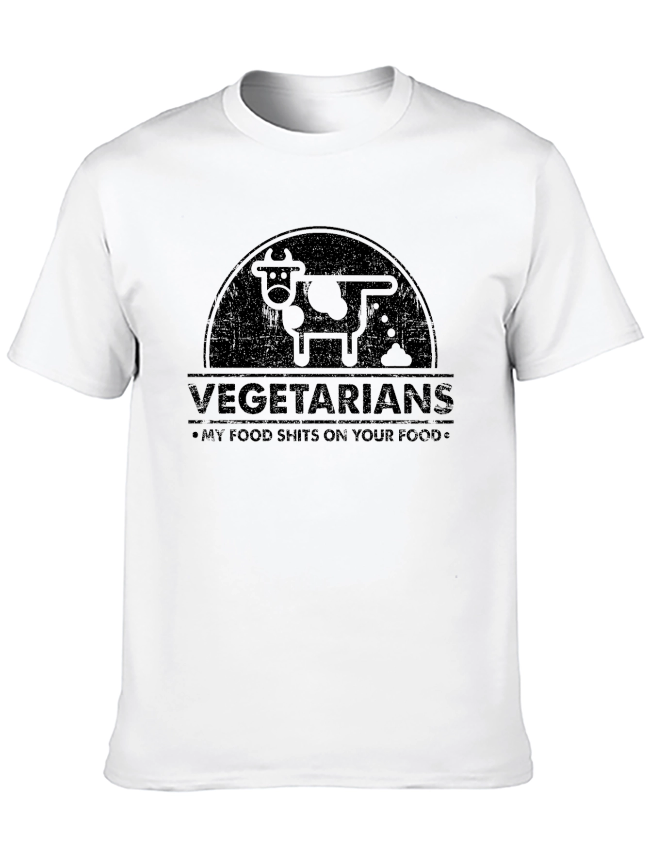 Black Vegetarians Funny Slogan Black T-Shirt view 10