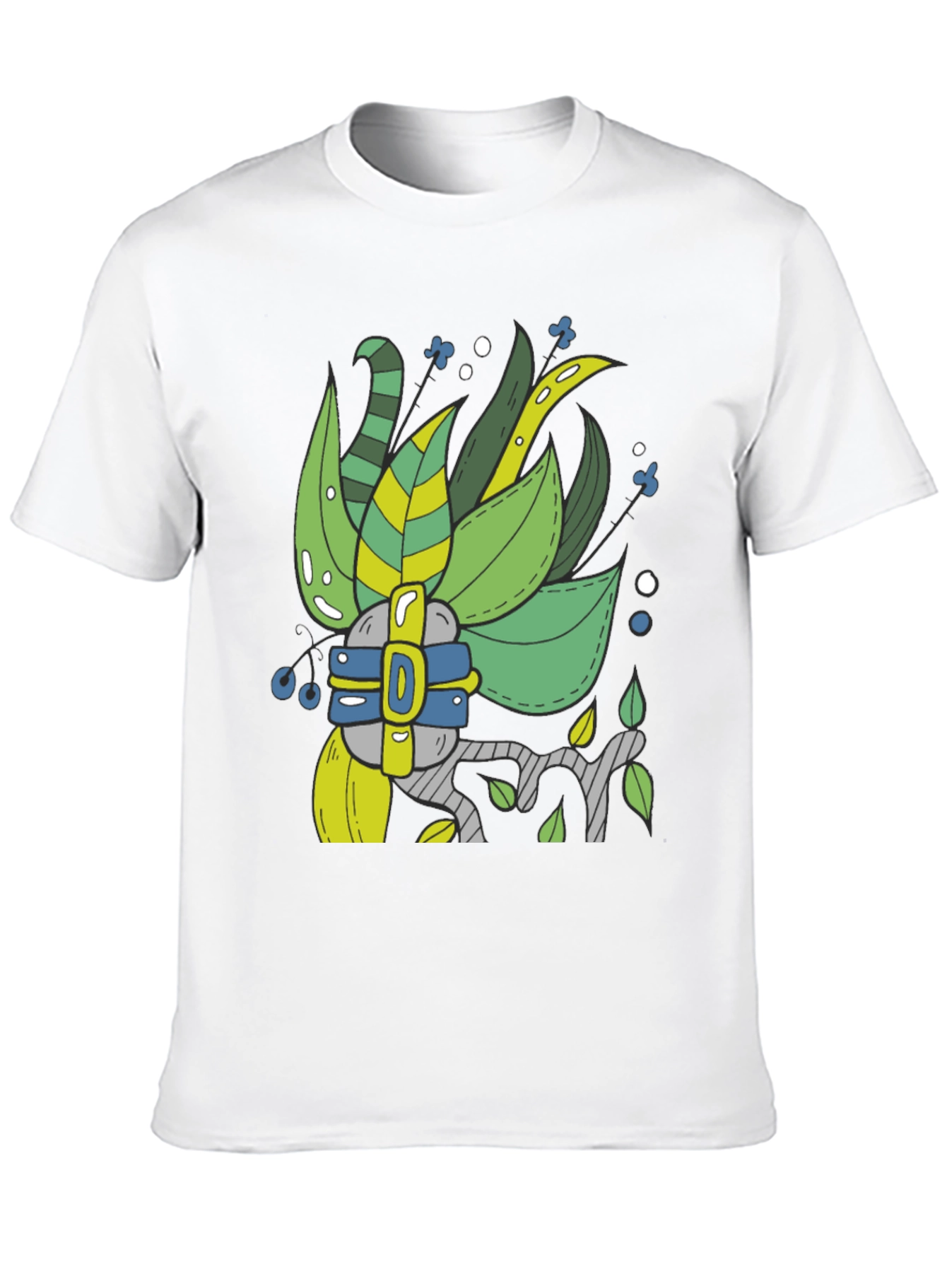 Black Abstract Nature T-Shirt view 10