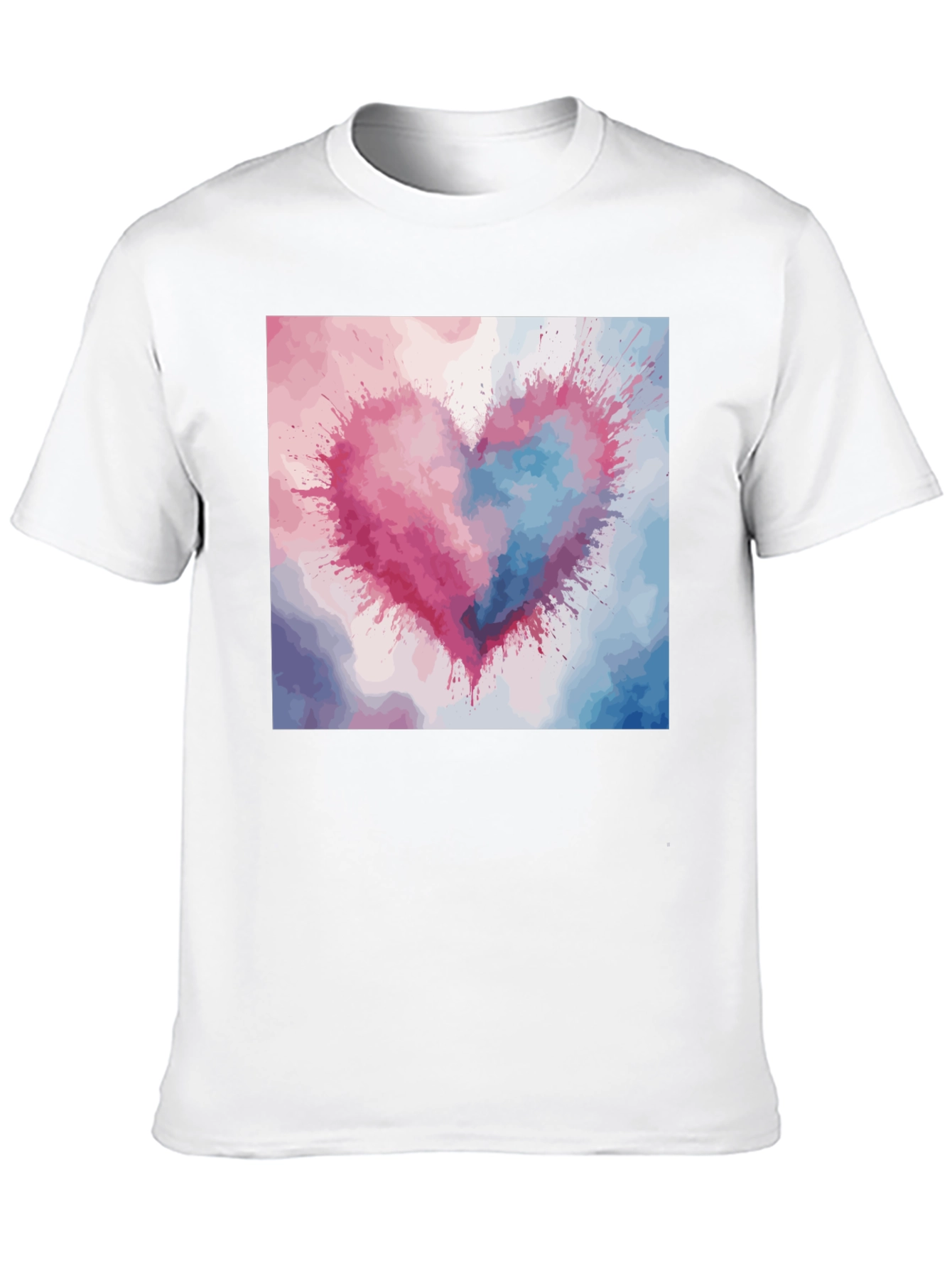 Black Watercolor Heart Graphic Tee view 10