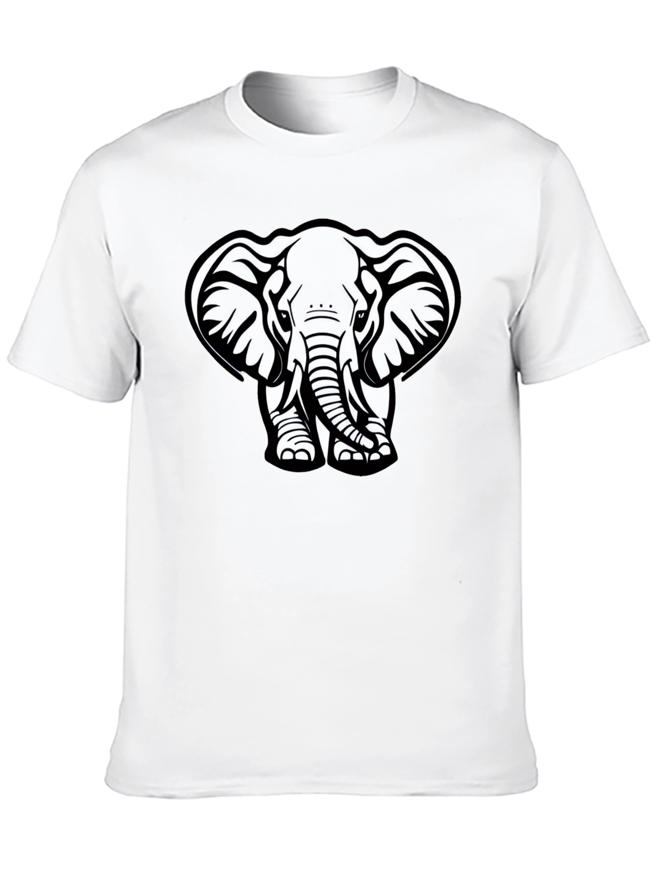 Black Elephant Graphic Tee - Black Cotton T-Shirt view 10