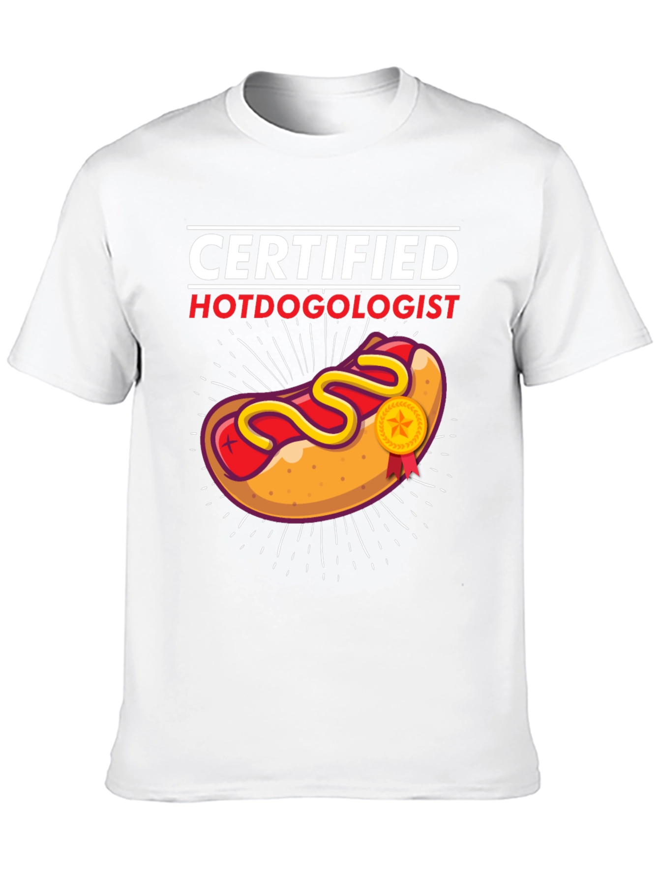 Black Certified Hotdogologist Black Graphic T-Shirt view 10