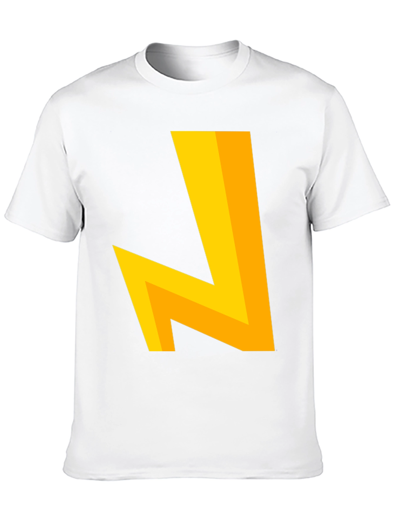 Black Modern Geometric Tee - Bold Yellow Design view 10