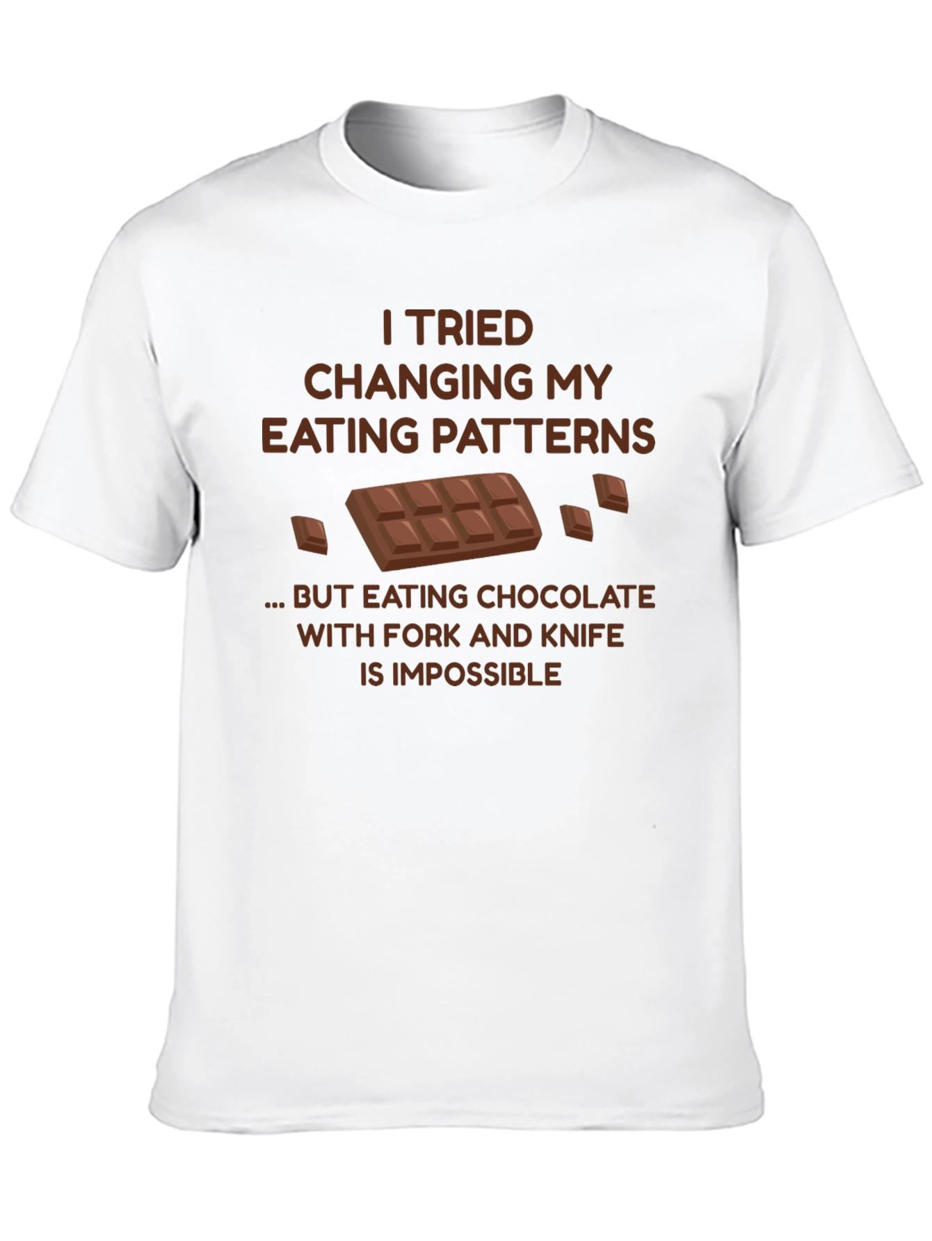 Black Chocolate Lover T-Shirt: Eating Patterns Humor Tee view 10
