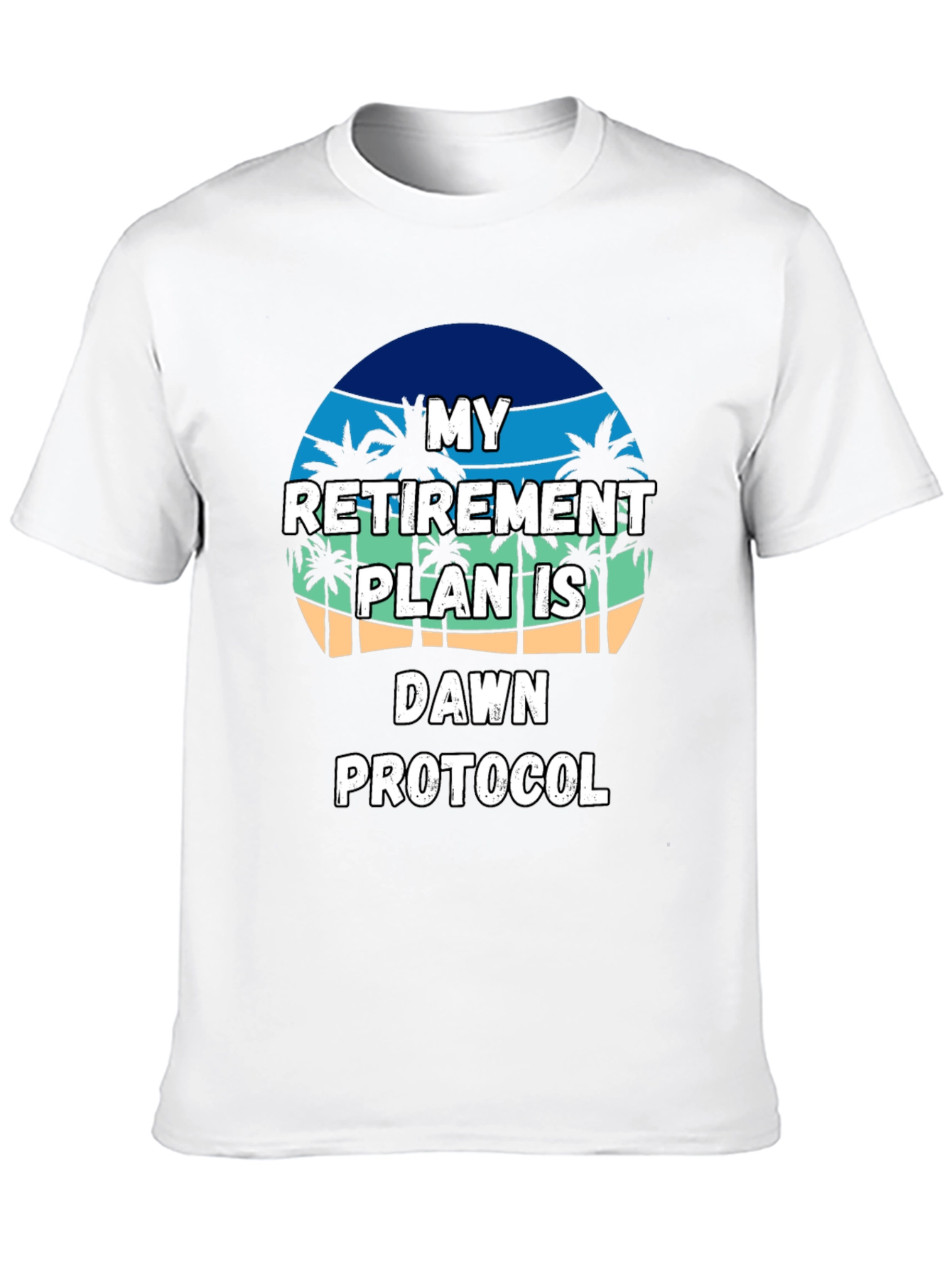 Black Retirement Plan T-Shirt: Dawn Protocol, Beach Vibes view 10