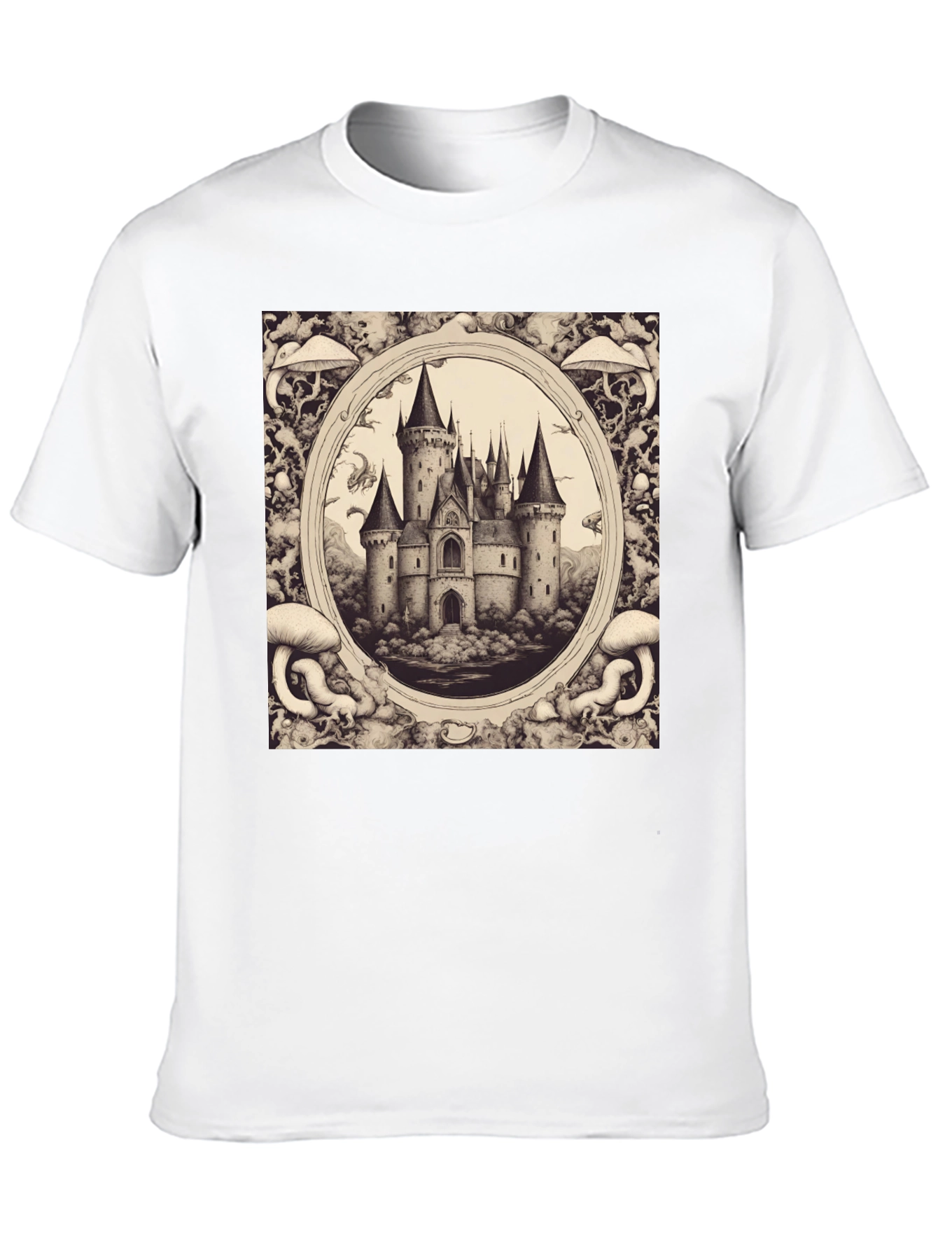Black Castle Sketch Graphic Tee view 10
