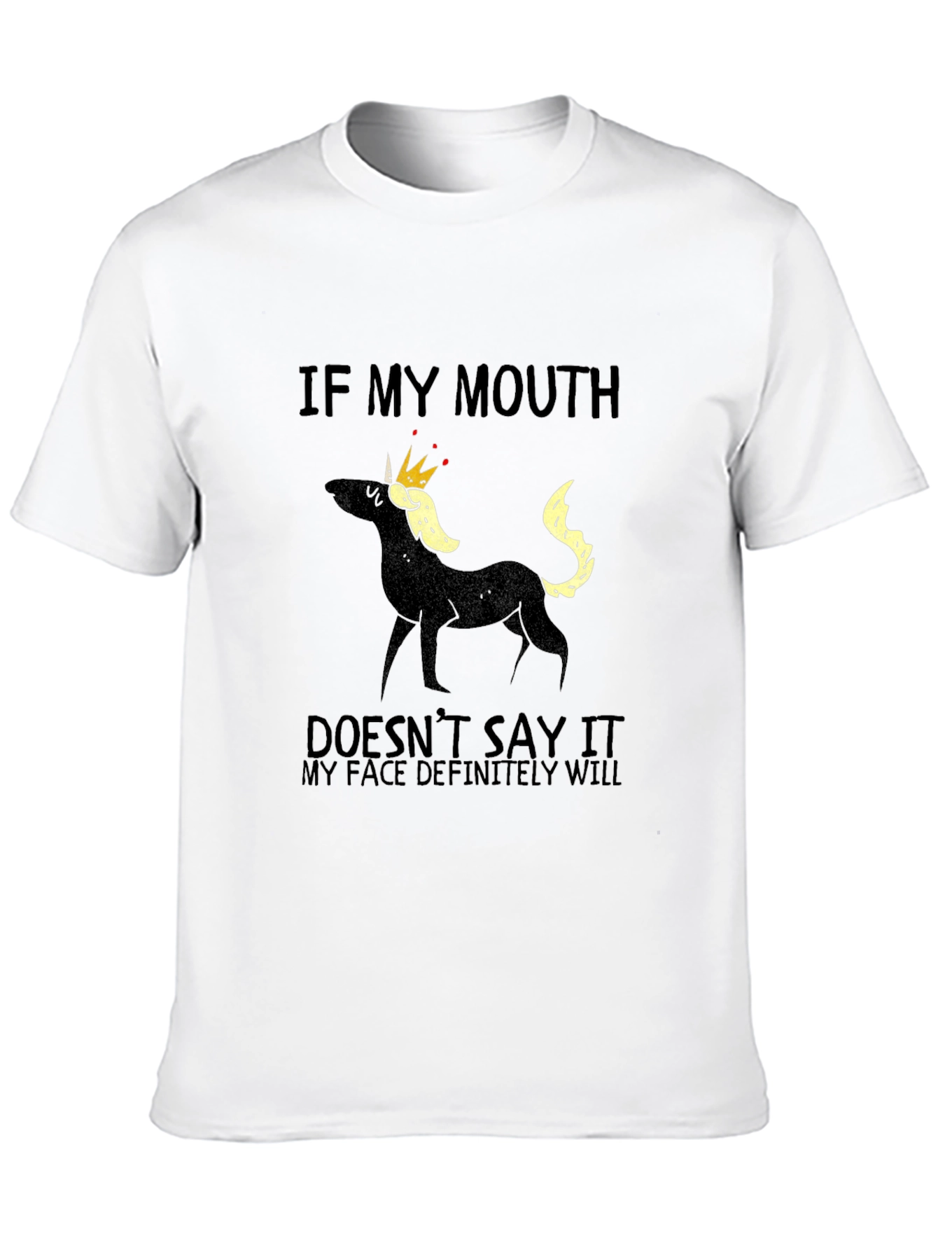 Black Sarcastic Unicorn Graphic T-Shirt - Black view 10
