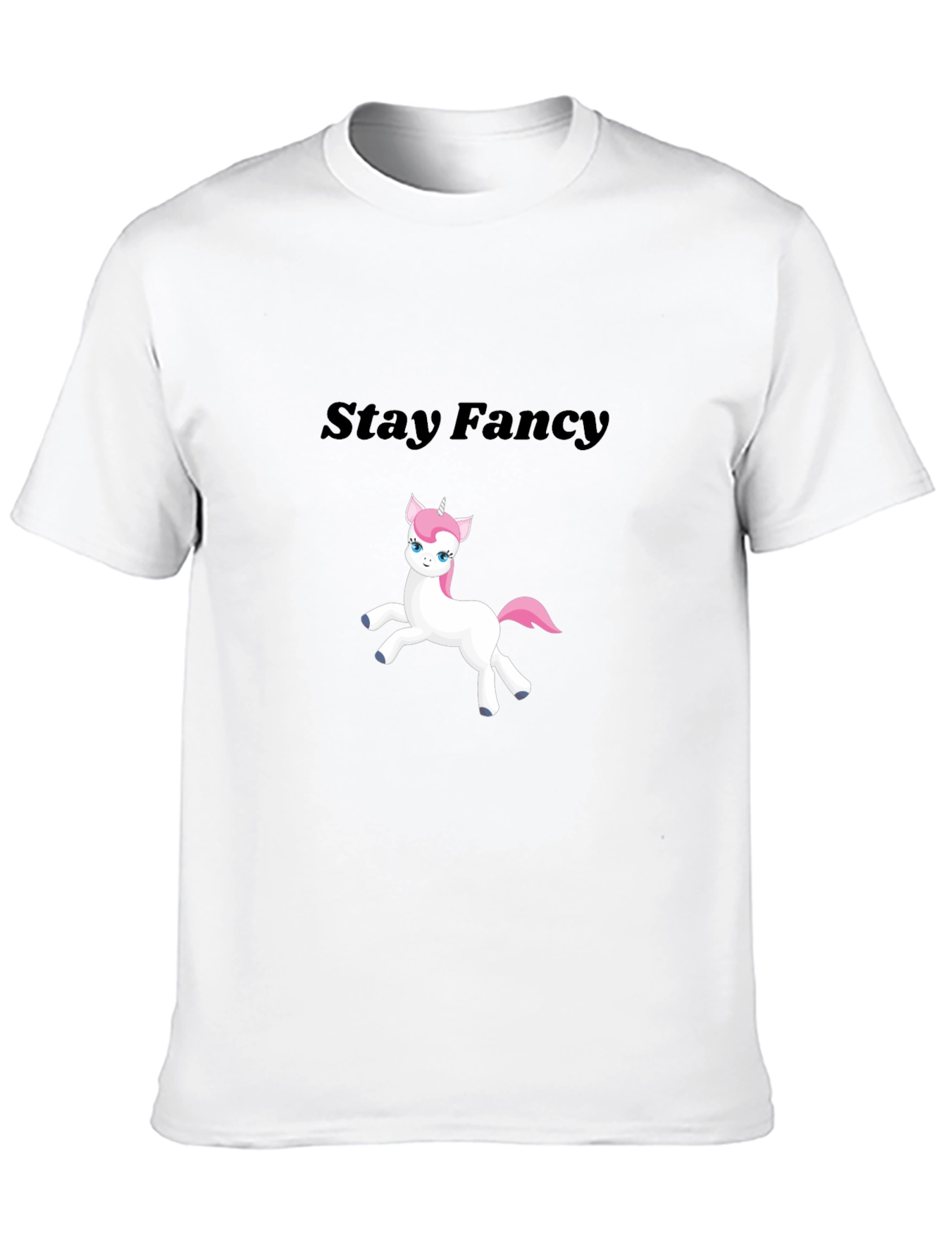 Black Stay Fancy Unicorn Graphic T-Shirt view 10