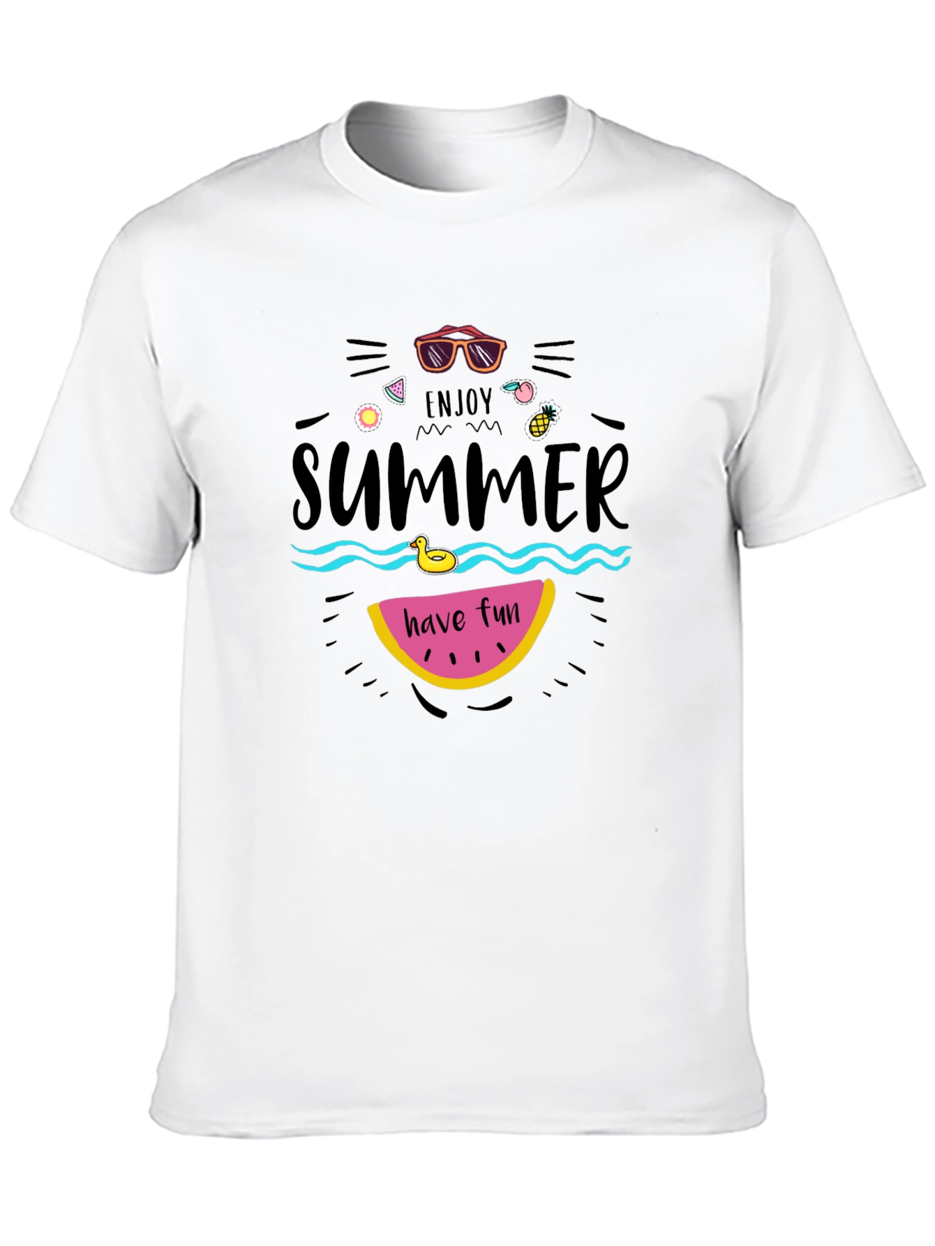 Black Enjoy Summer Graphic Tee - Fun in the Sun! view 10