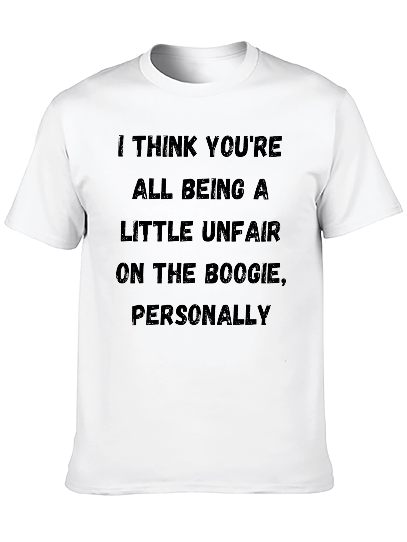 Black Unfair to the Boogie T-Shirt - Bold Statement Tee view 10