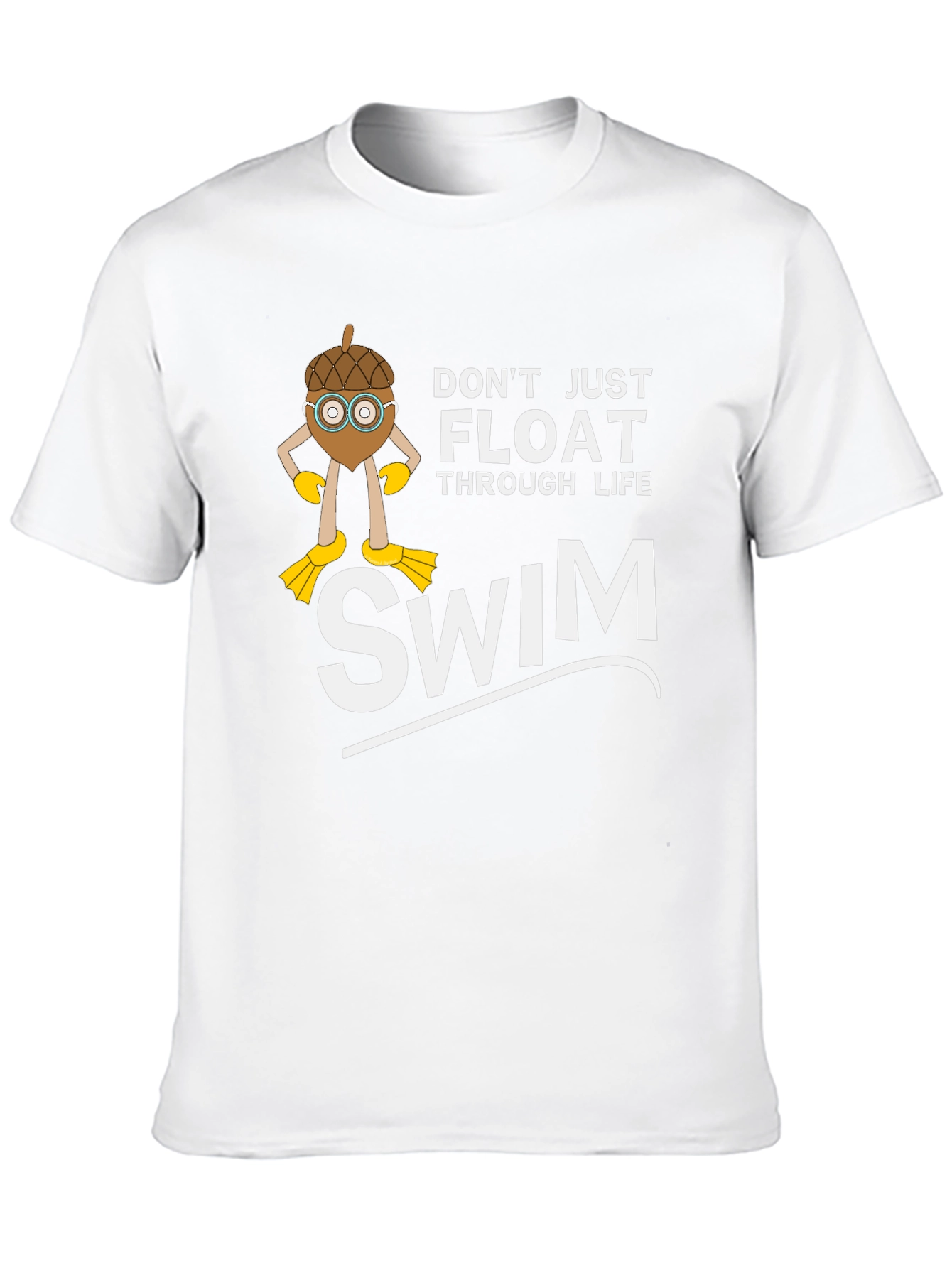 Black Don't Just Float Through Life - Swim T-Shirt view 10