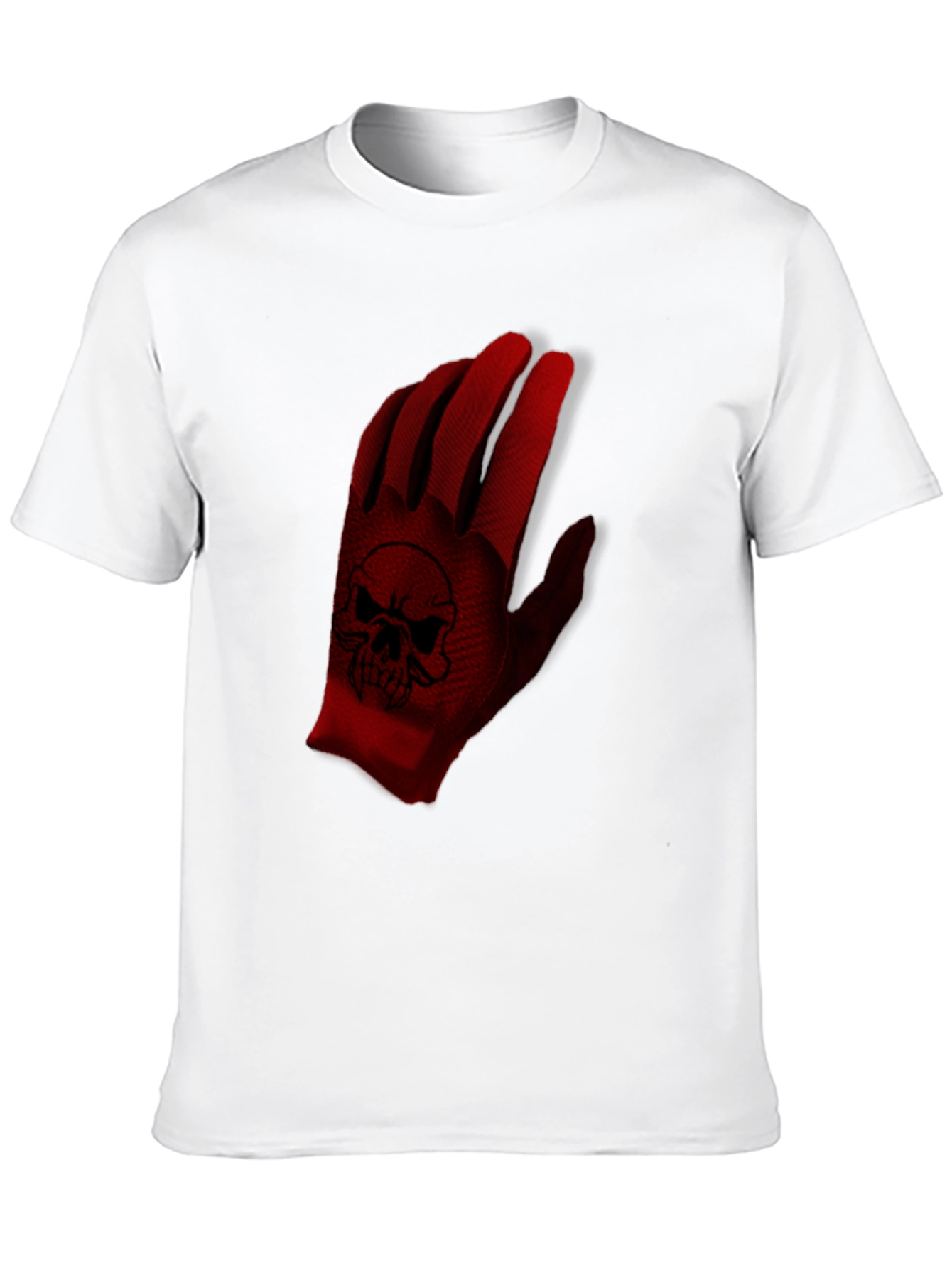 Black Skull Glove Graphic T-Shirt view 10