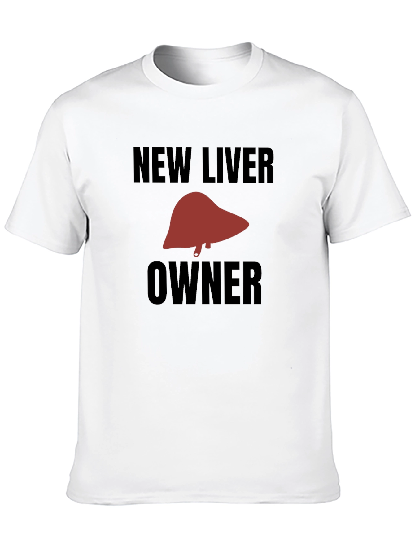 Black New Liver Owner Graphic Tee - Black Humor T-Shirt view 10