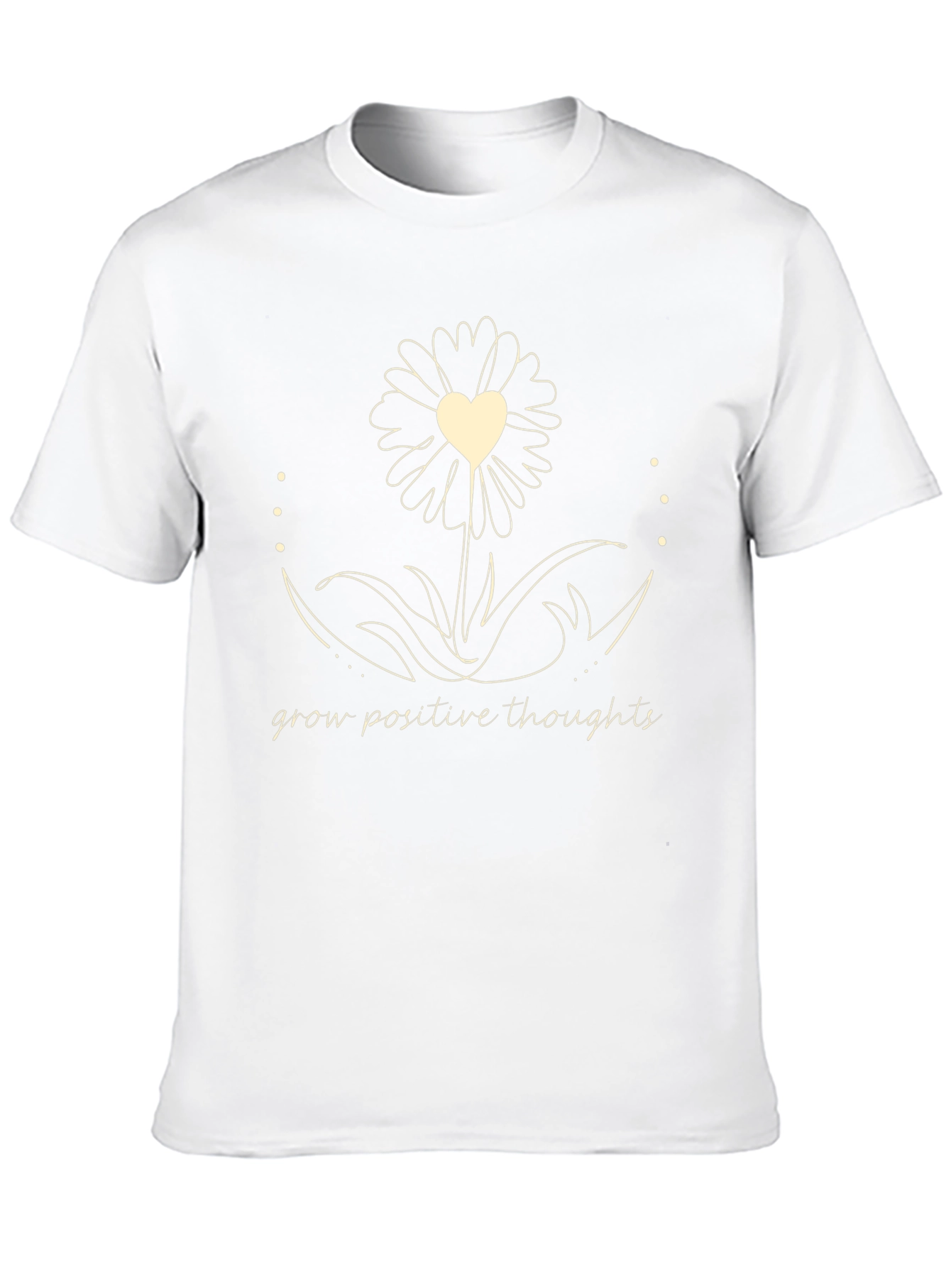 Black Grow Positive Thoughts T-Shirt view 10