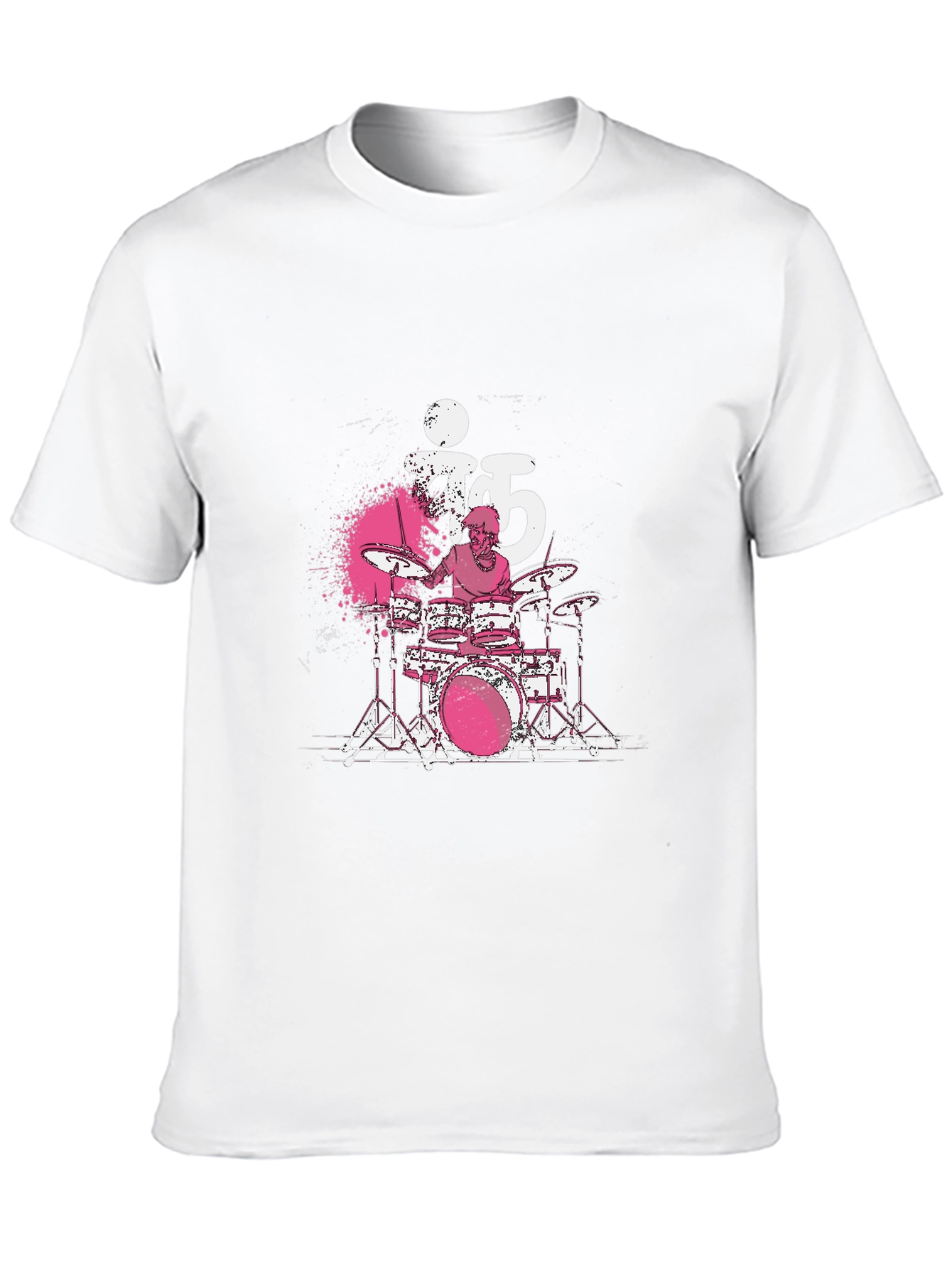 Black Drummer T-Shirt - Black Cotton Tee view 10