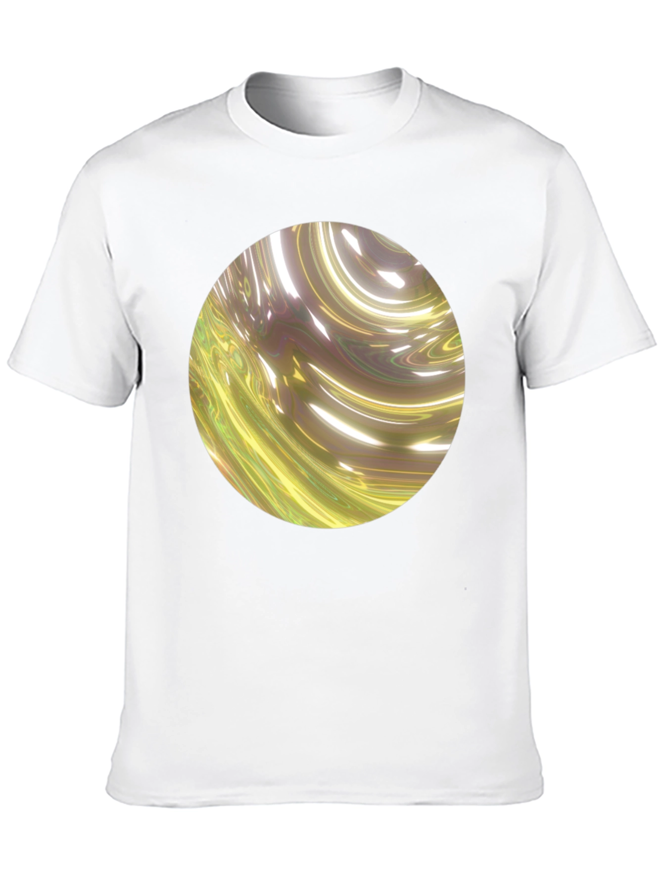 Black Abstract Swirl Graphic Black T-Shirt view 10