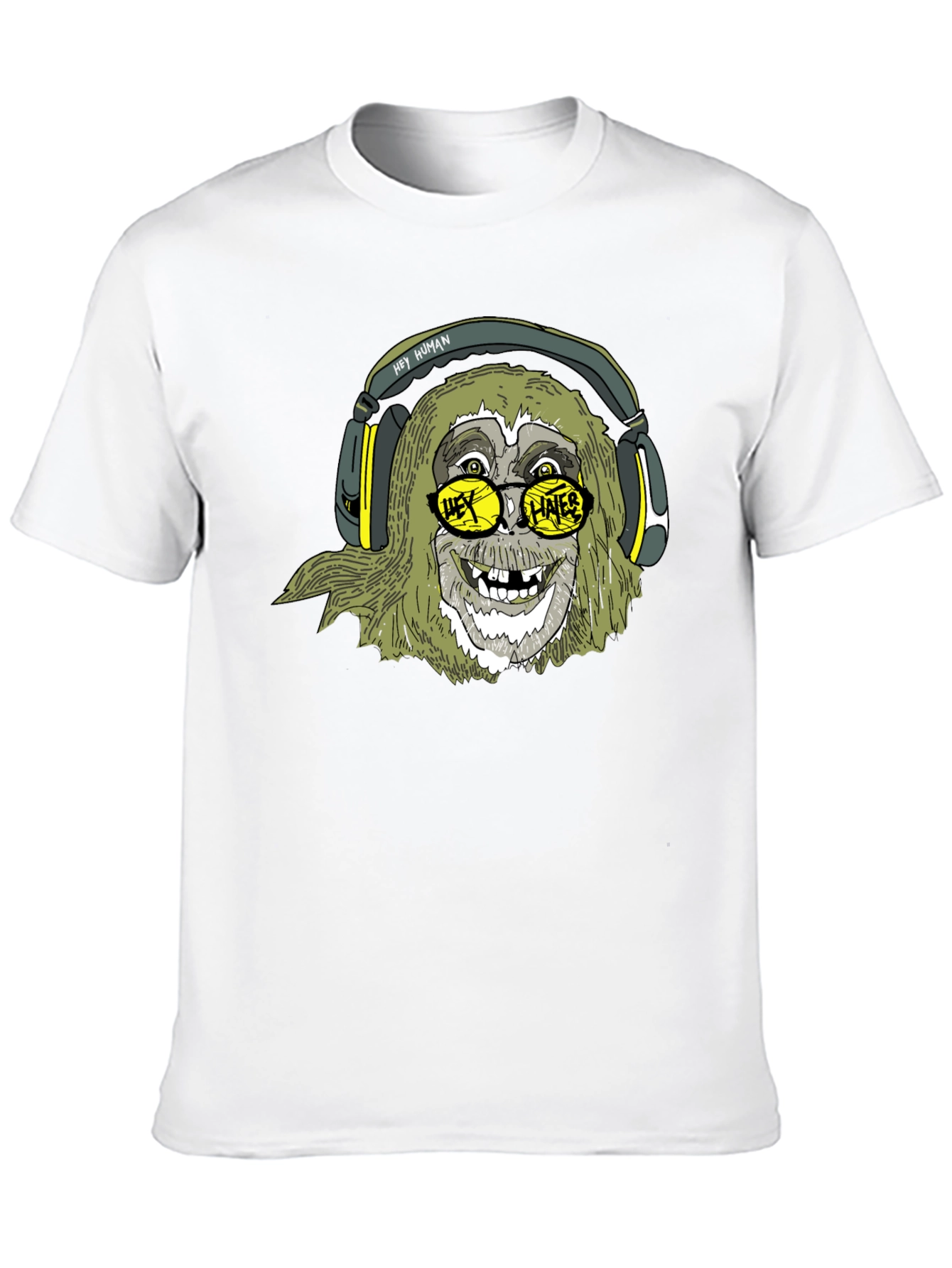 Black Hey Human Hates Graphic T-Shirt view 10