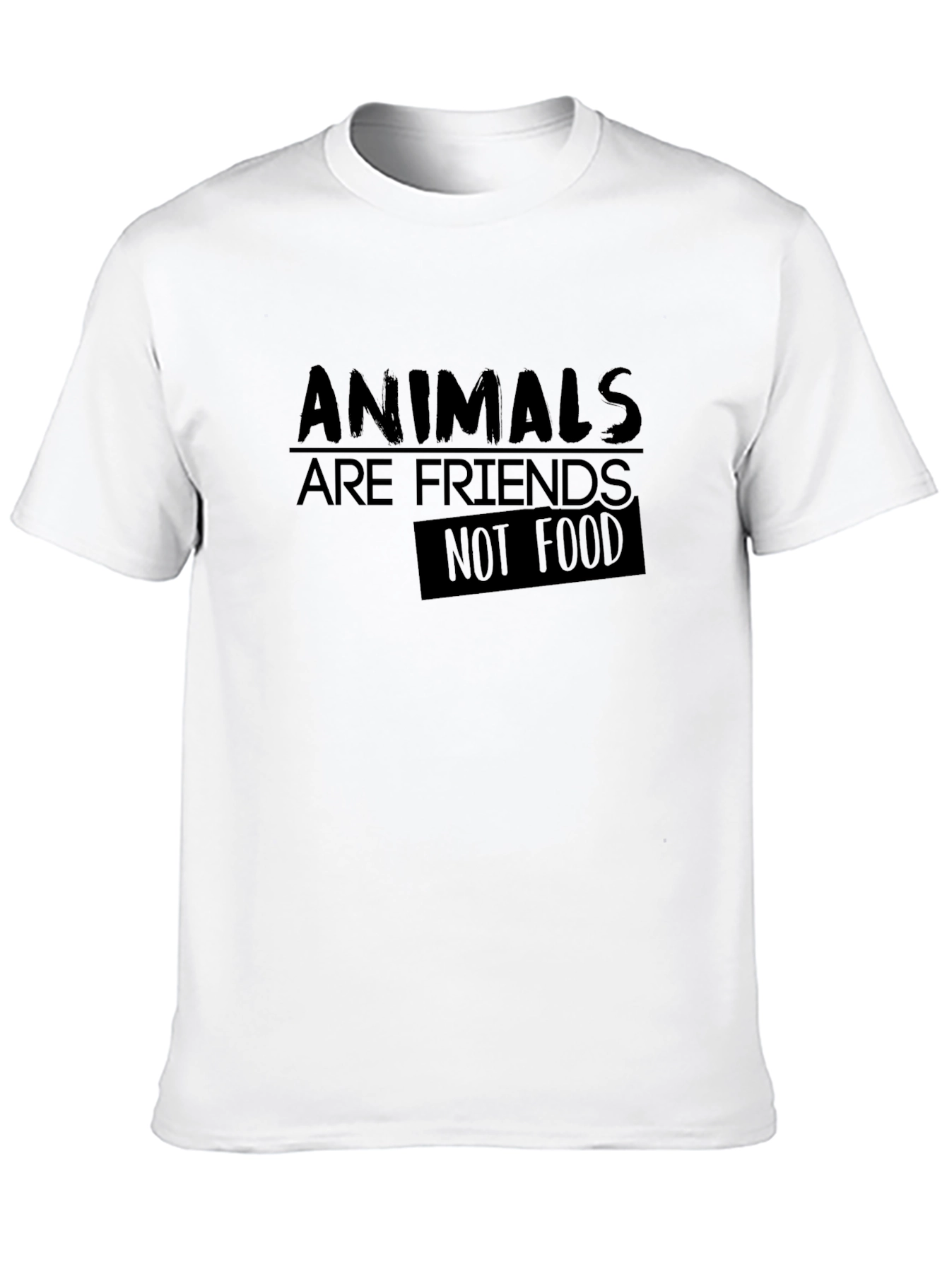 Black Animals Are Friends Not Food Tee view 10