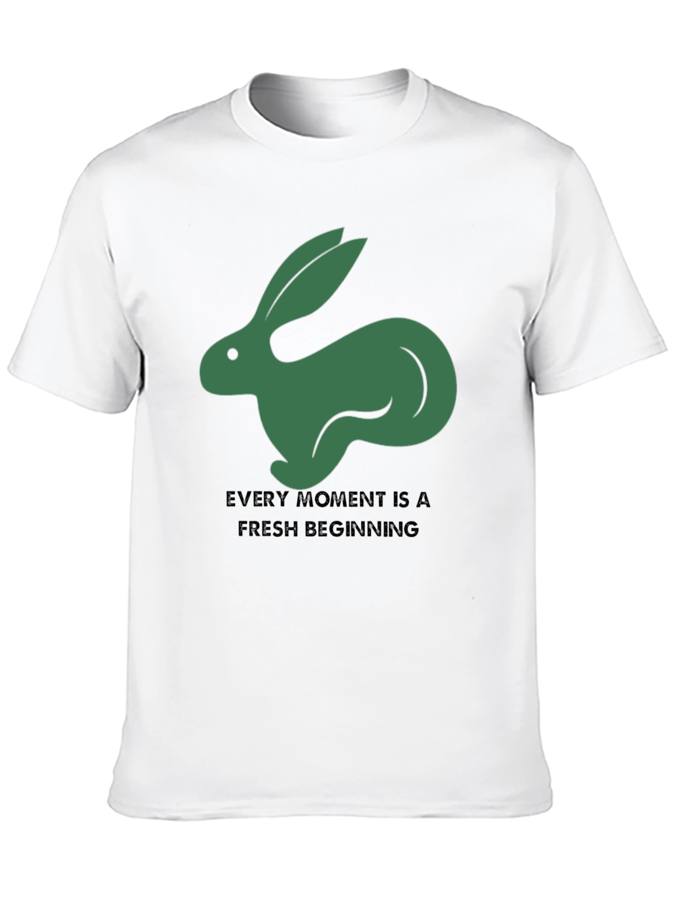 Black Hare Graphic Tee: Fresh Beginning T-Shirt view 10