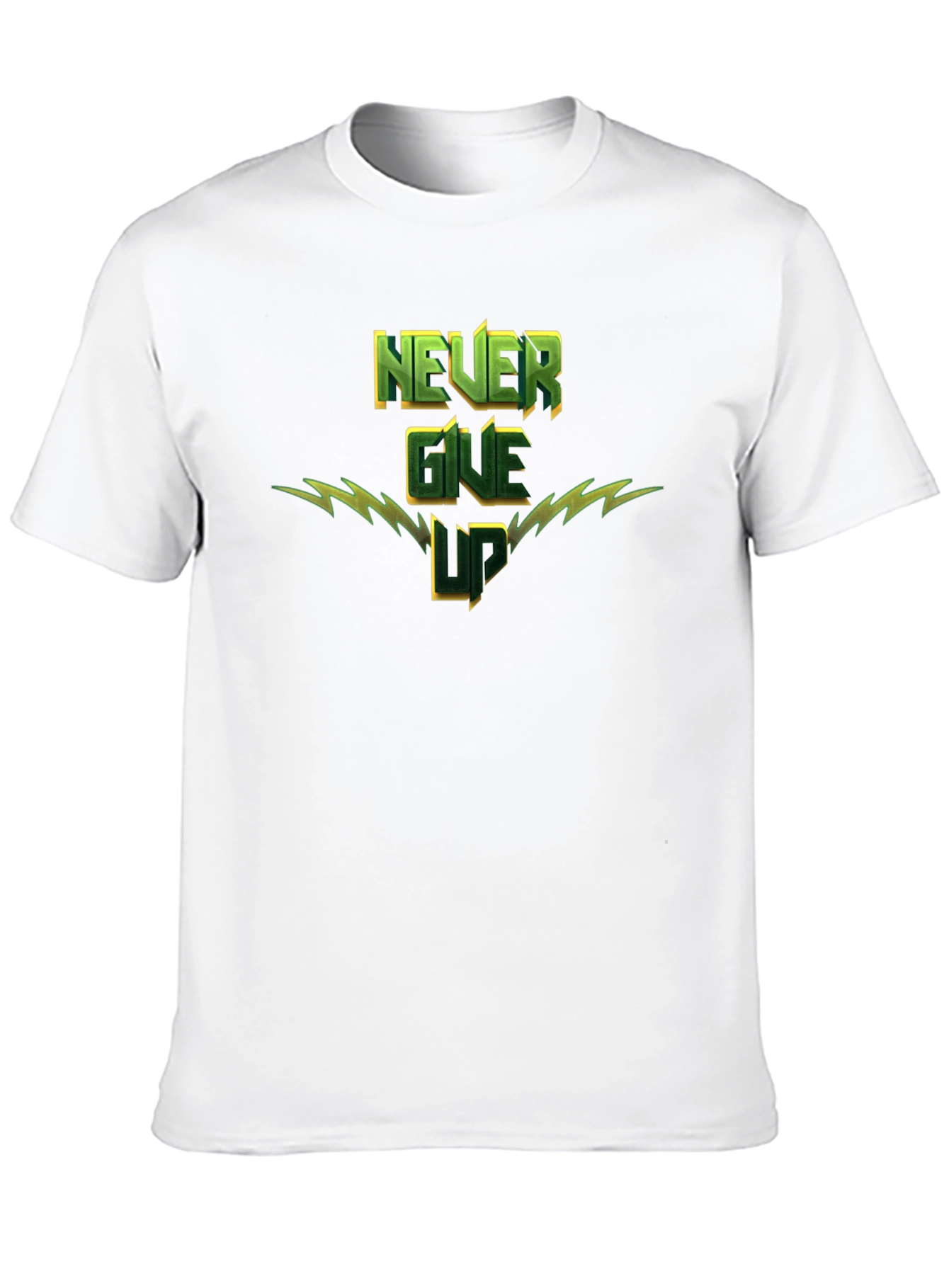 Black Never Give Up Graphic T-Shirt - Motivational Tee view 10