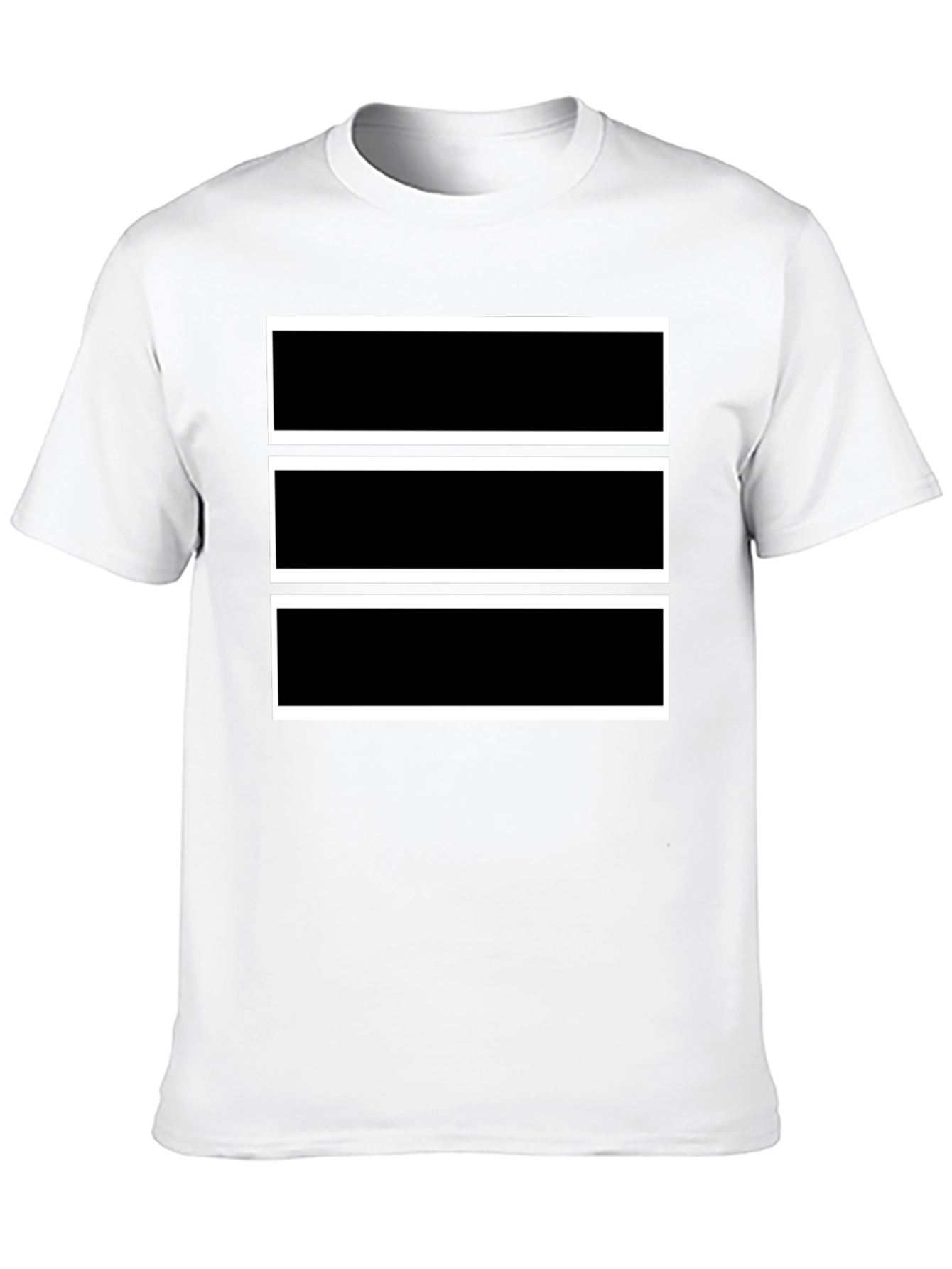 Black Black Tee with Bold Rectangular Design view 10