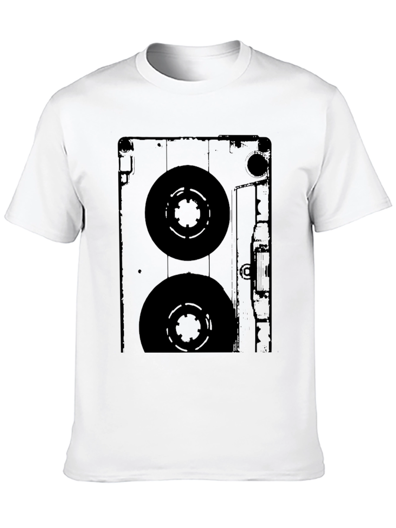 Black Retro Cassette Tape Black Graphic T-Shirt view 10