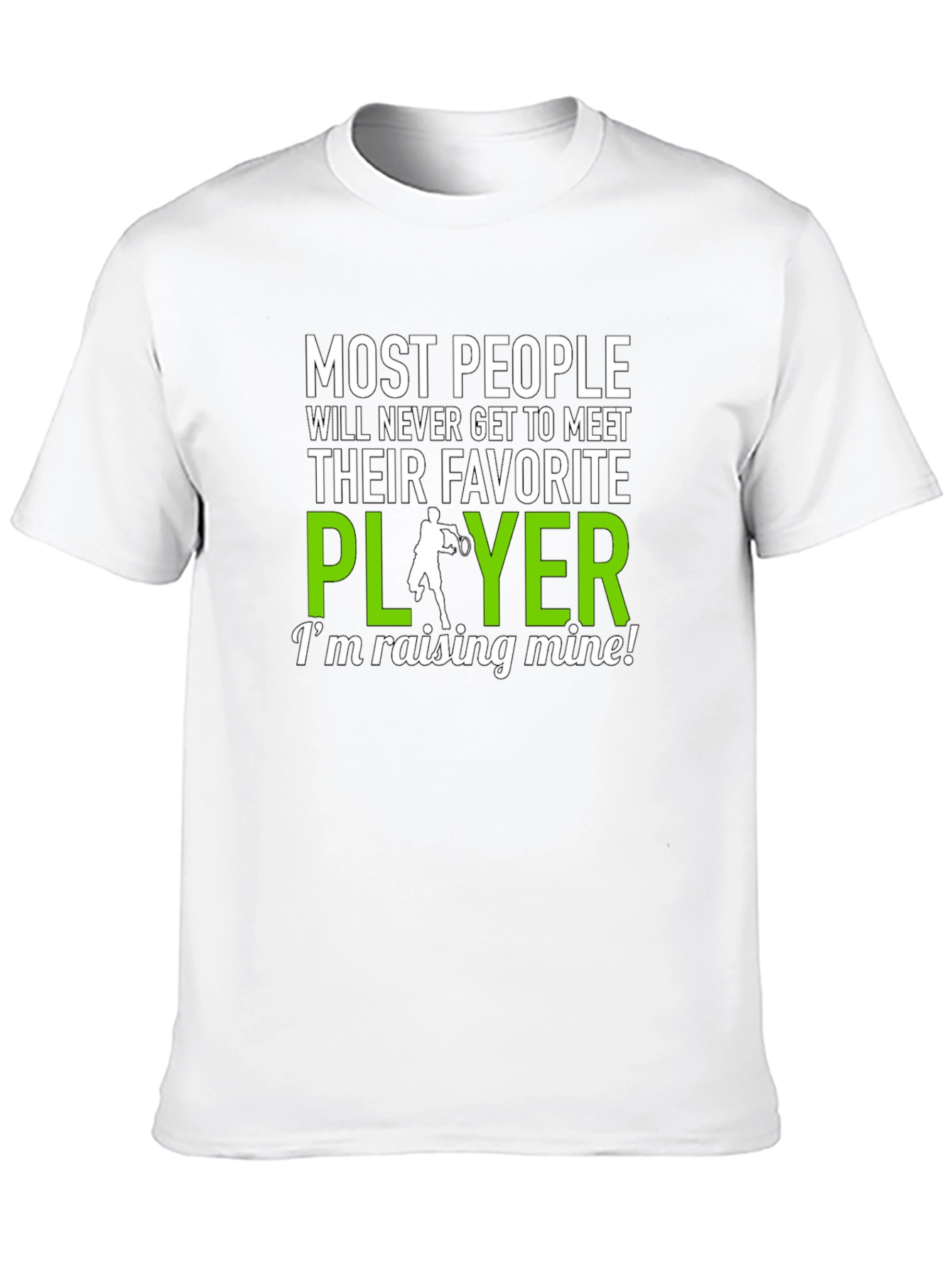 Black Tennis Player T-Shirt: Raising My Favorite! view 10
