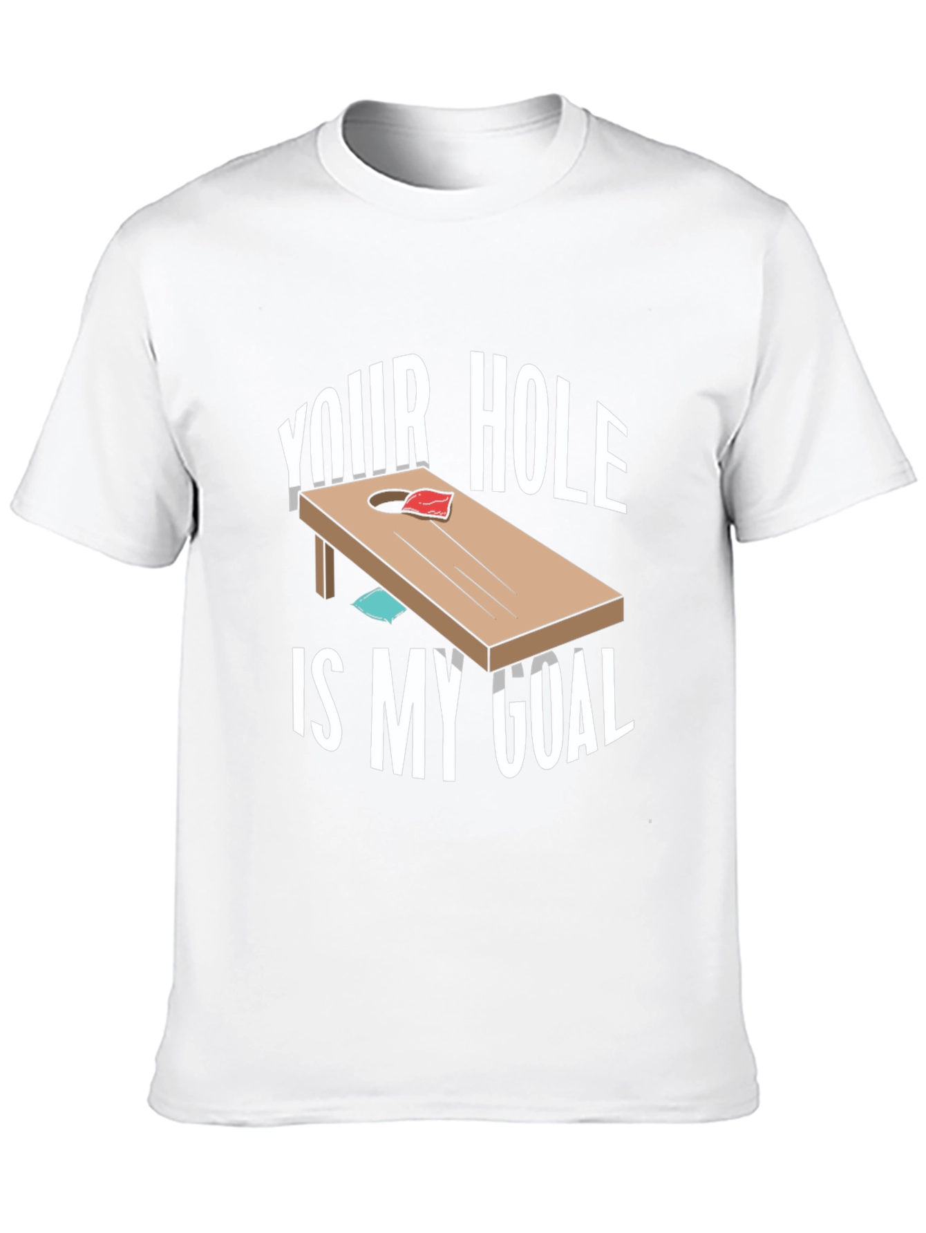 Black Your Hole Is My Goal Cornhole T-Shirt view 10